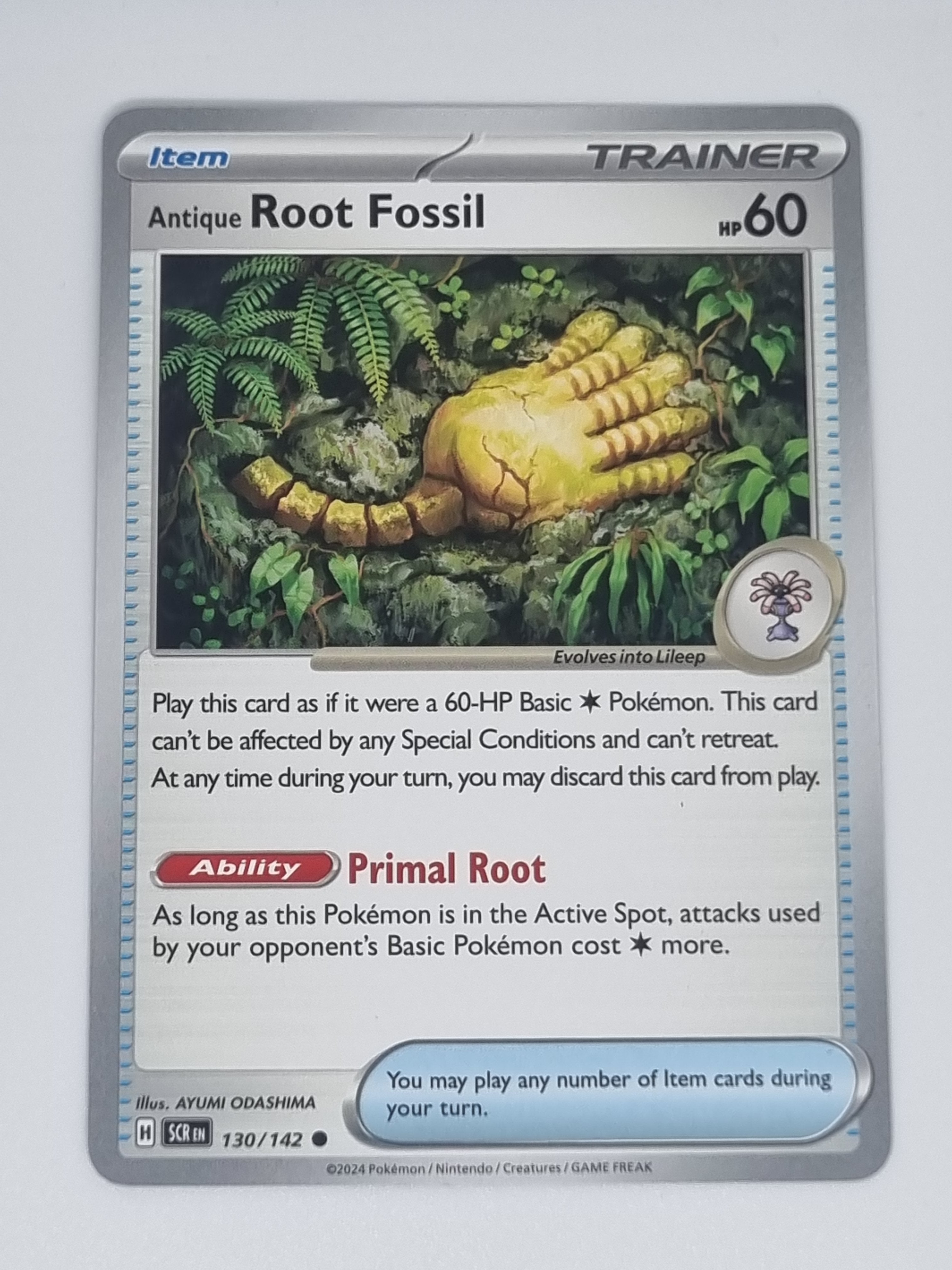 Pokemon TCG - Stellar Crown - #130/142 - Antique Root Fossil - Common