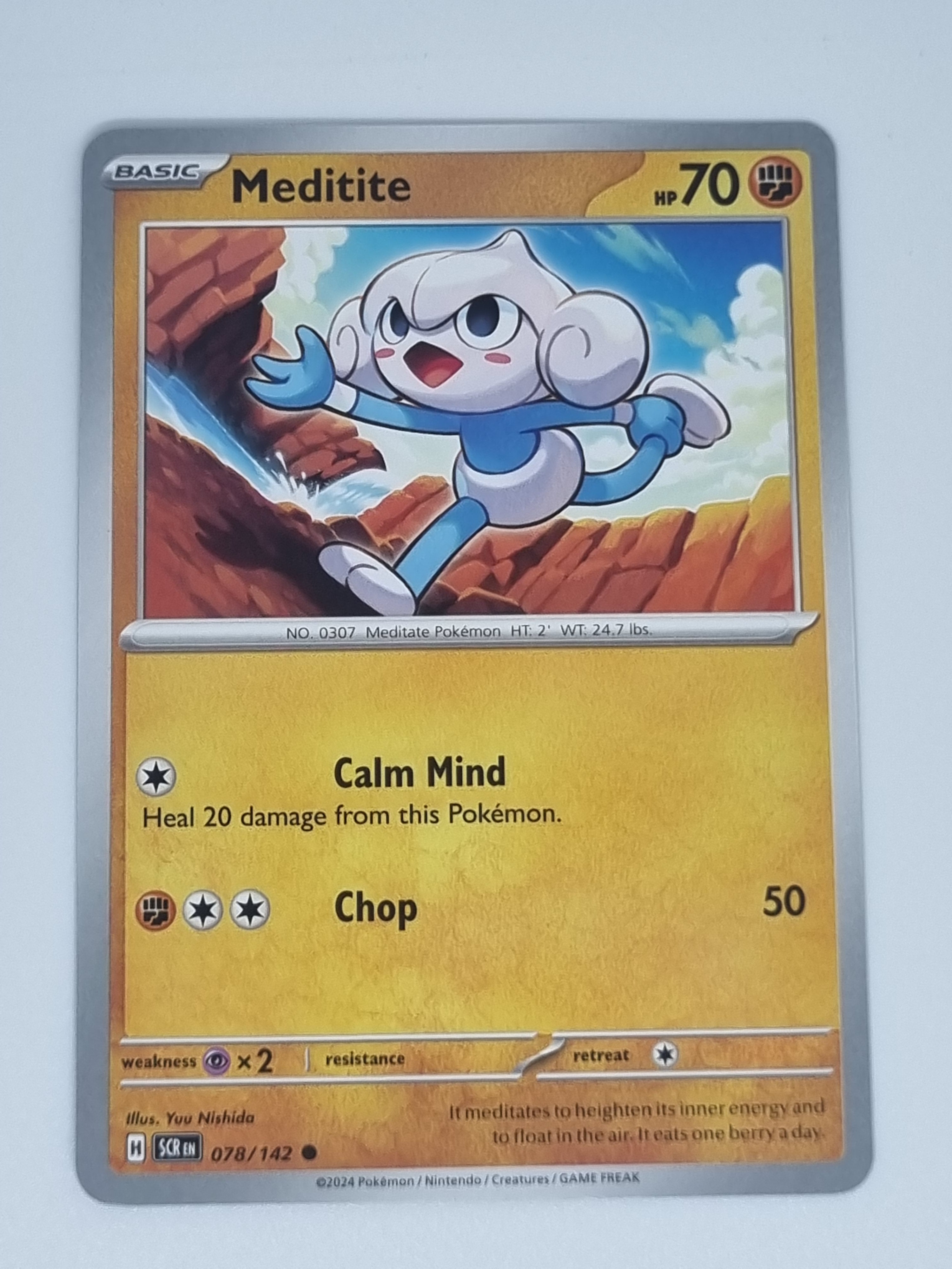 Pokemon TCG - Stellar Crown - #078/142 - Meditite - Common