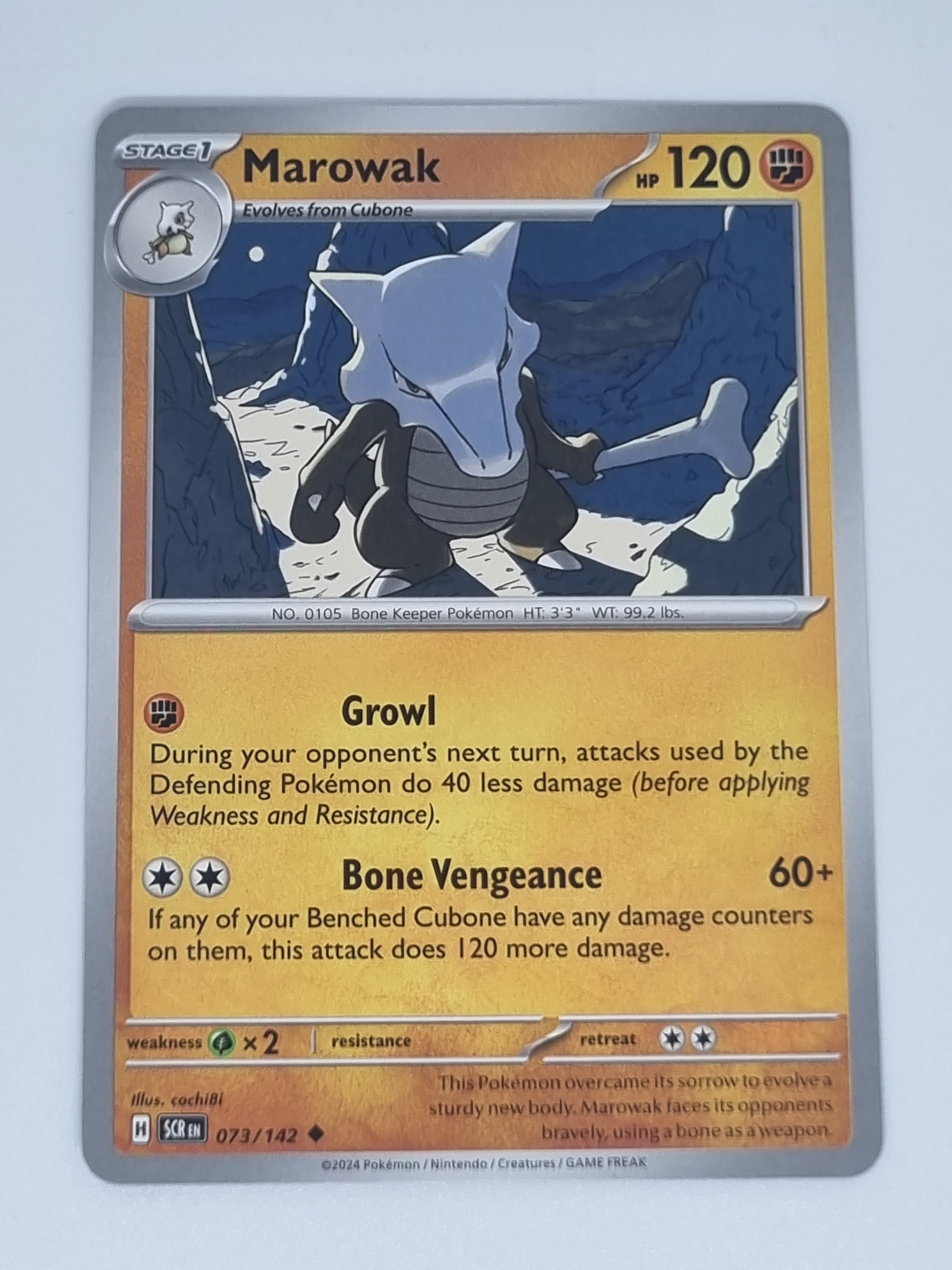 Pokemon TCG - Stellar Crown - #073/142 - Marowak - Uncommon