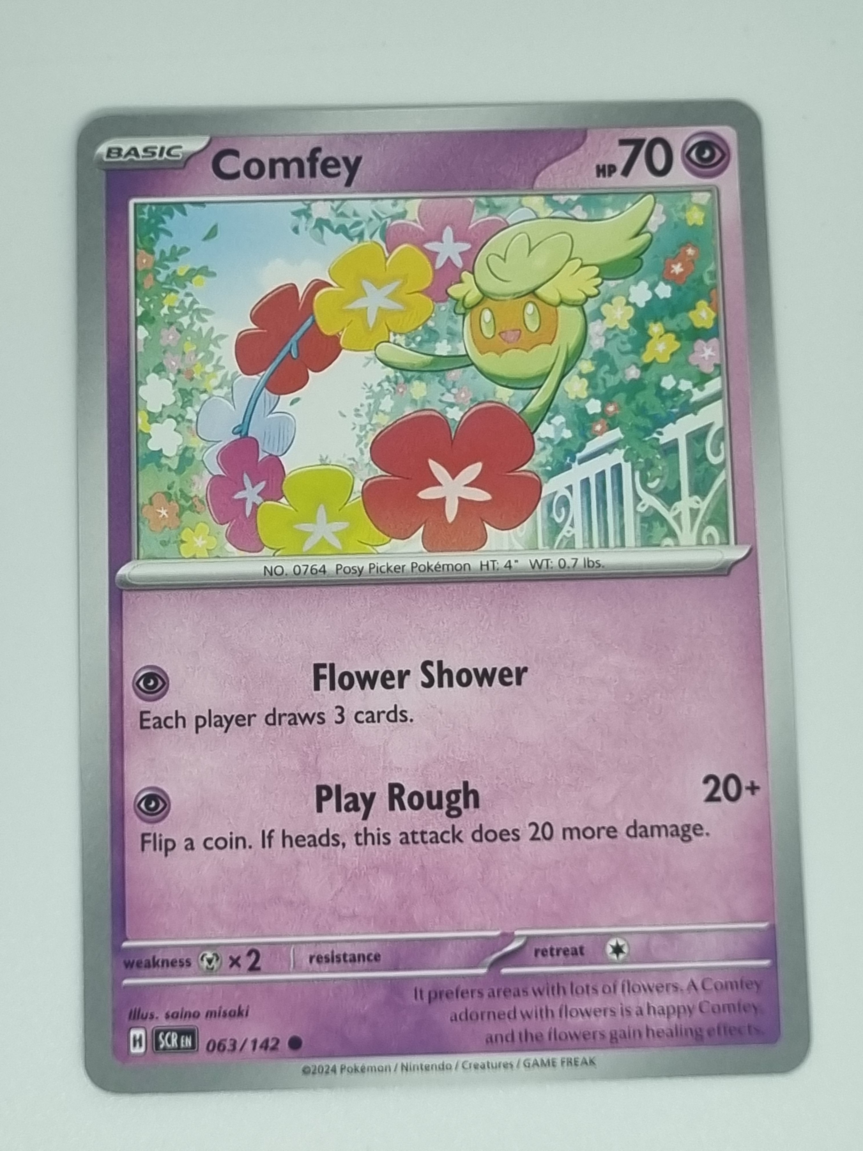 Pokemon TCG - Stellar Crown - #063/142 - Comfey - Common