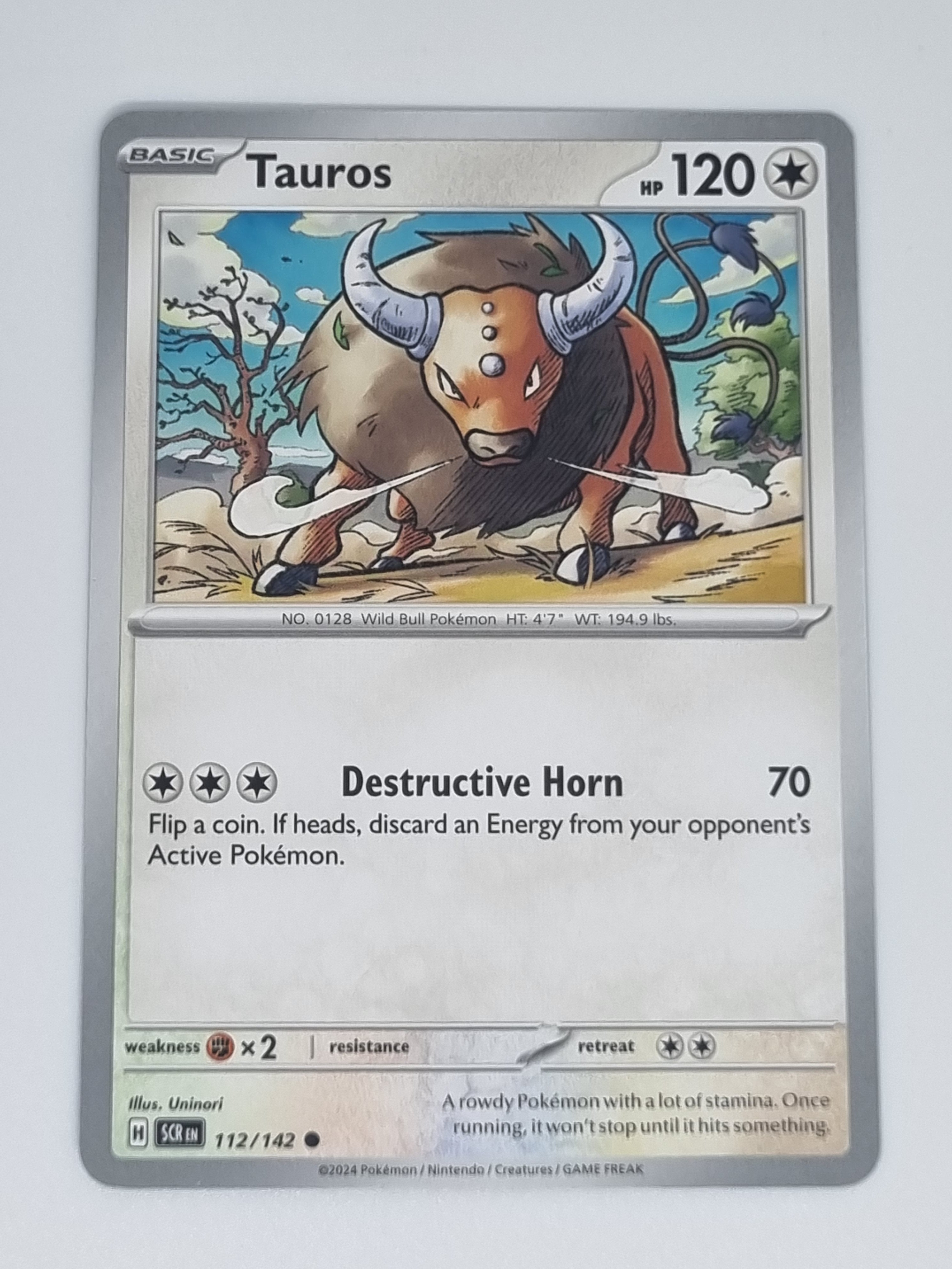 Pokemon TCG - Stellar Crown - #112/142 - Tauros - Common