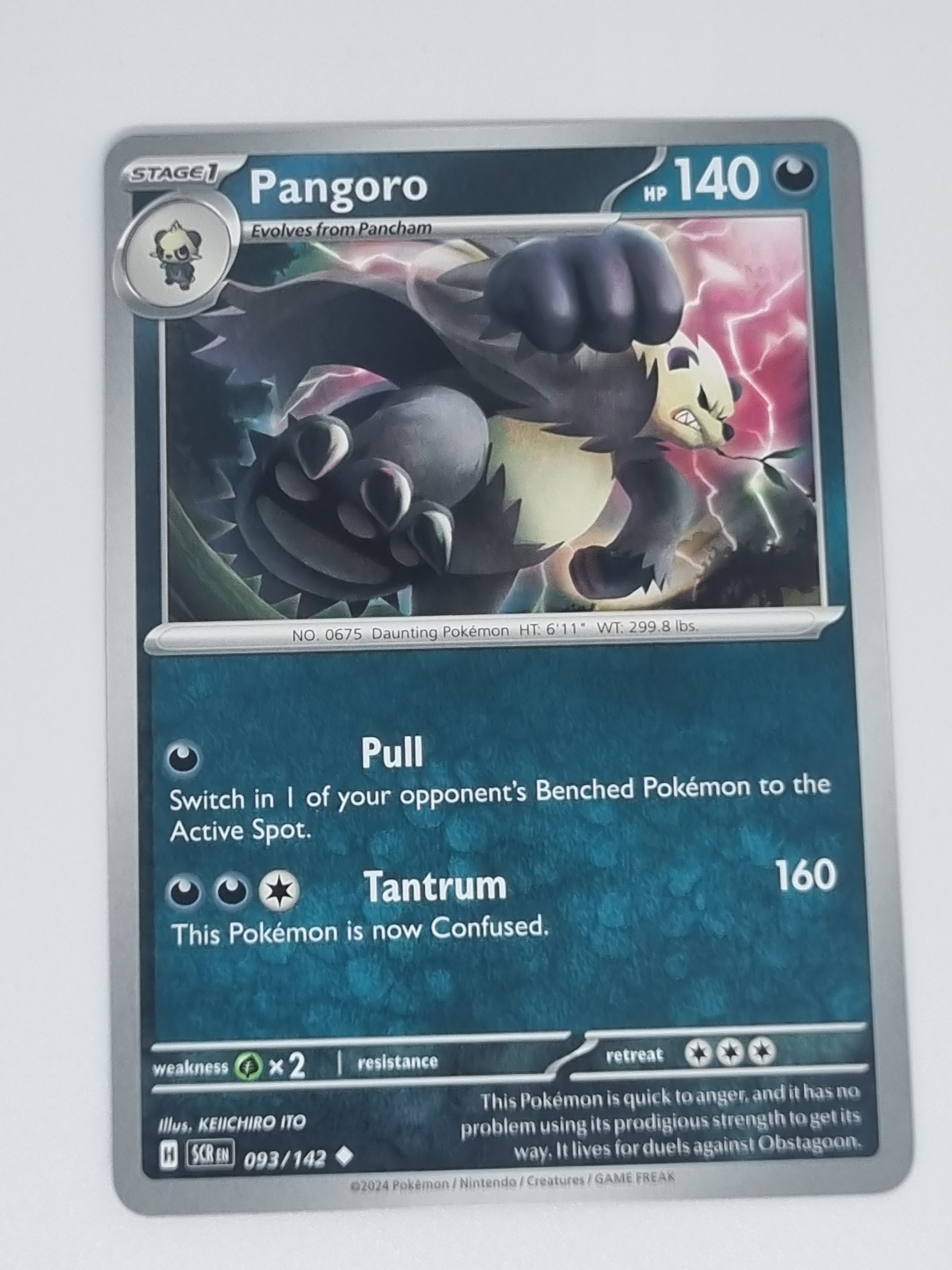 Pokemon TCG - Stellar Crown - #093/142 - Pangoro - Uncommon