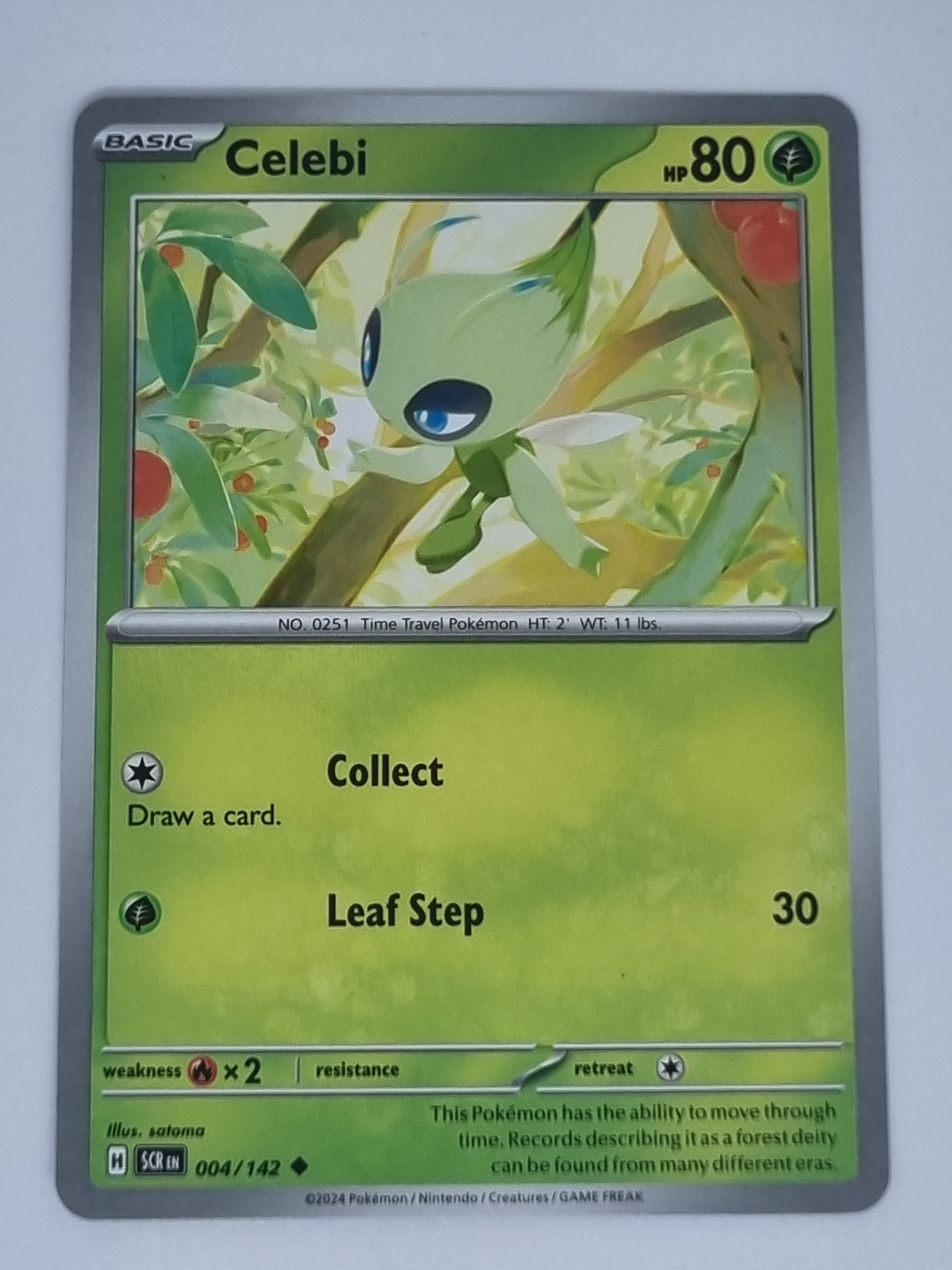 Pokemon TCG - Stellar Crown - #004/142 - Celebi - Uncommon