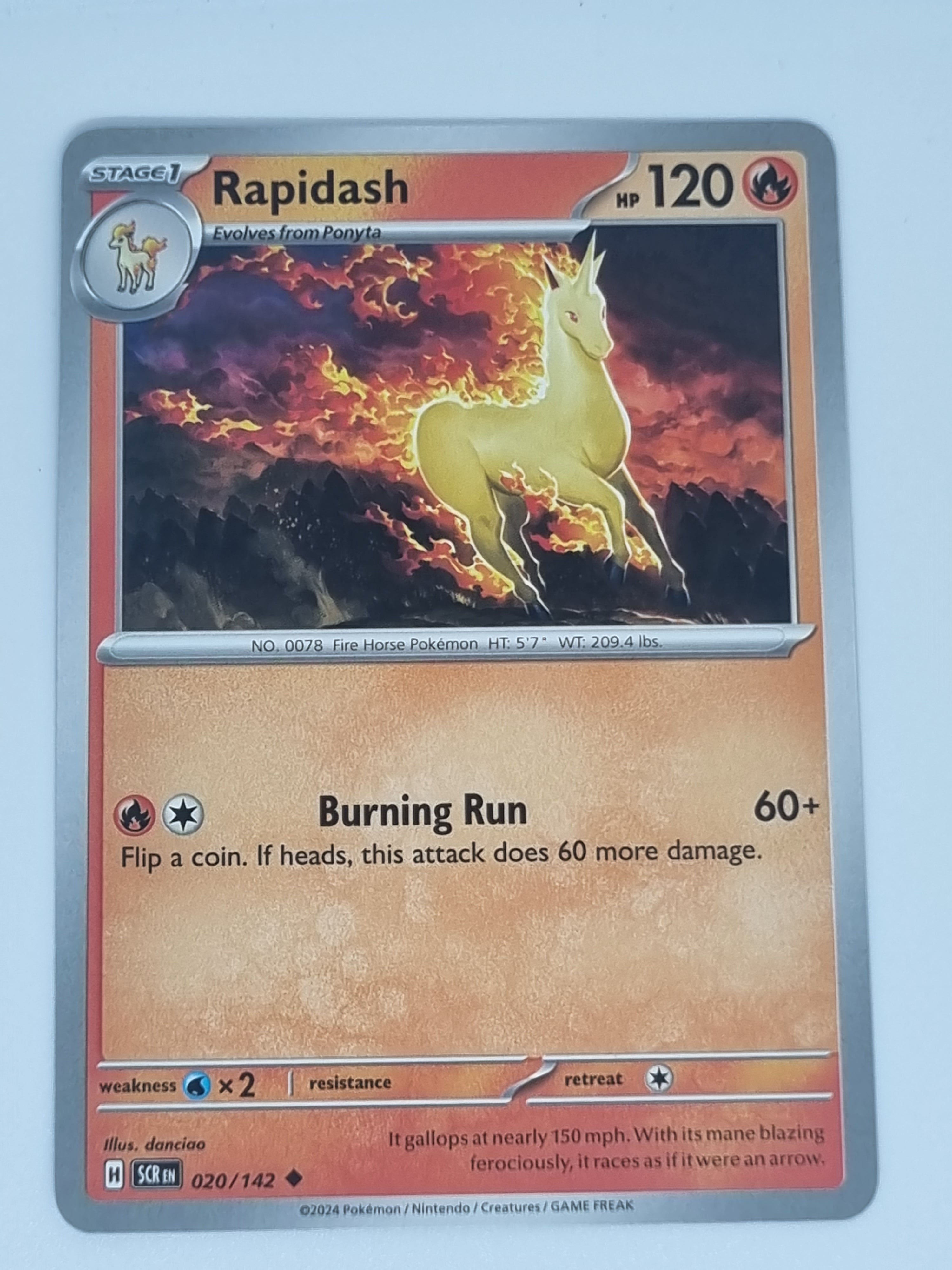 Pokemon TCG - Stellar Crown - #020/142 - Rapidash - Uncommon