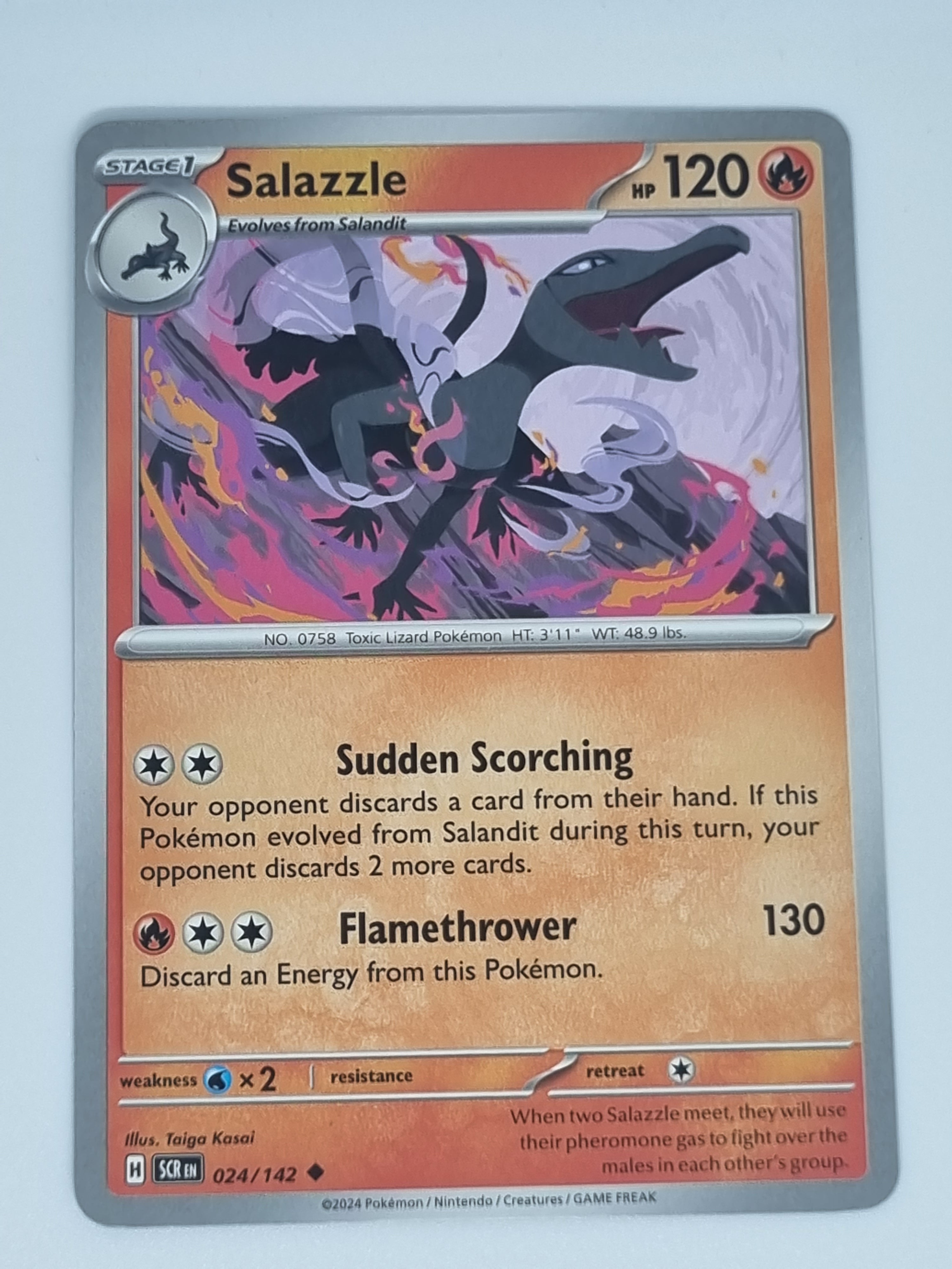 Pokemon TCG - Stellar Crown - #024/142 - Salazzle - Uncommon