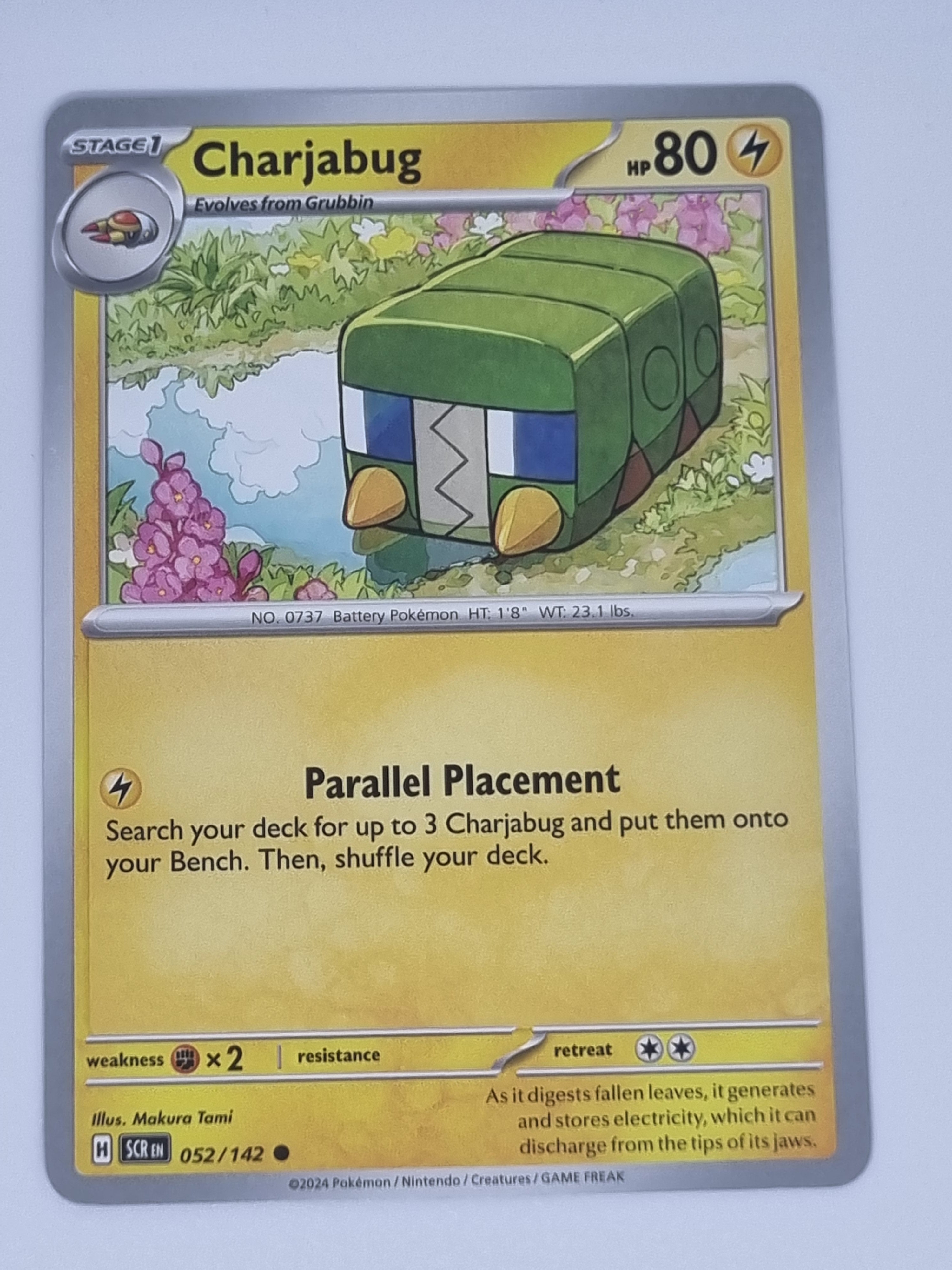 Pokemon TCG - Stellar Crown - #052/142 - Charjabug - Common