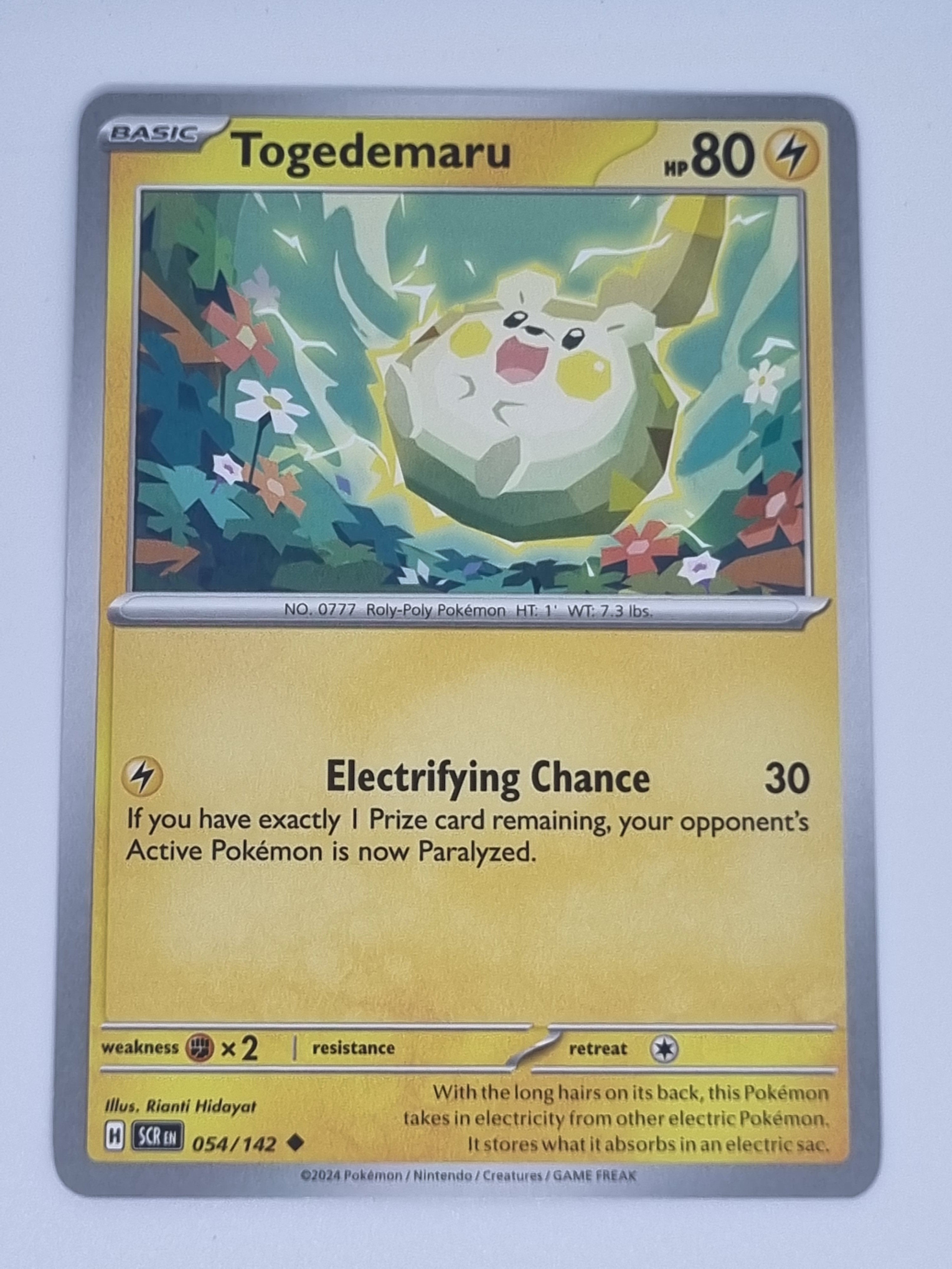 Pokemon TCG - Stellar Crown - #054/142 - Togedemaru - Uncommon