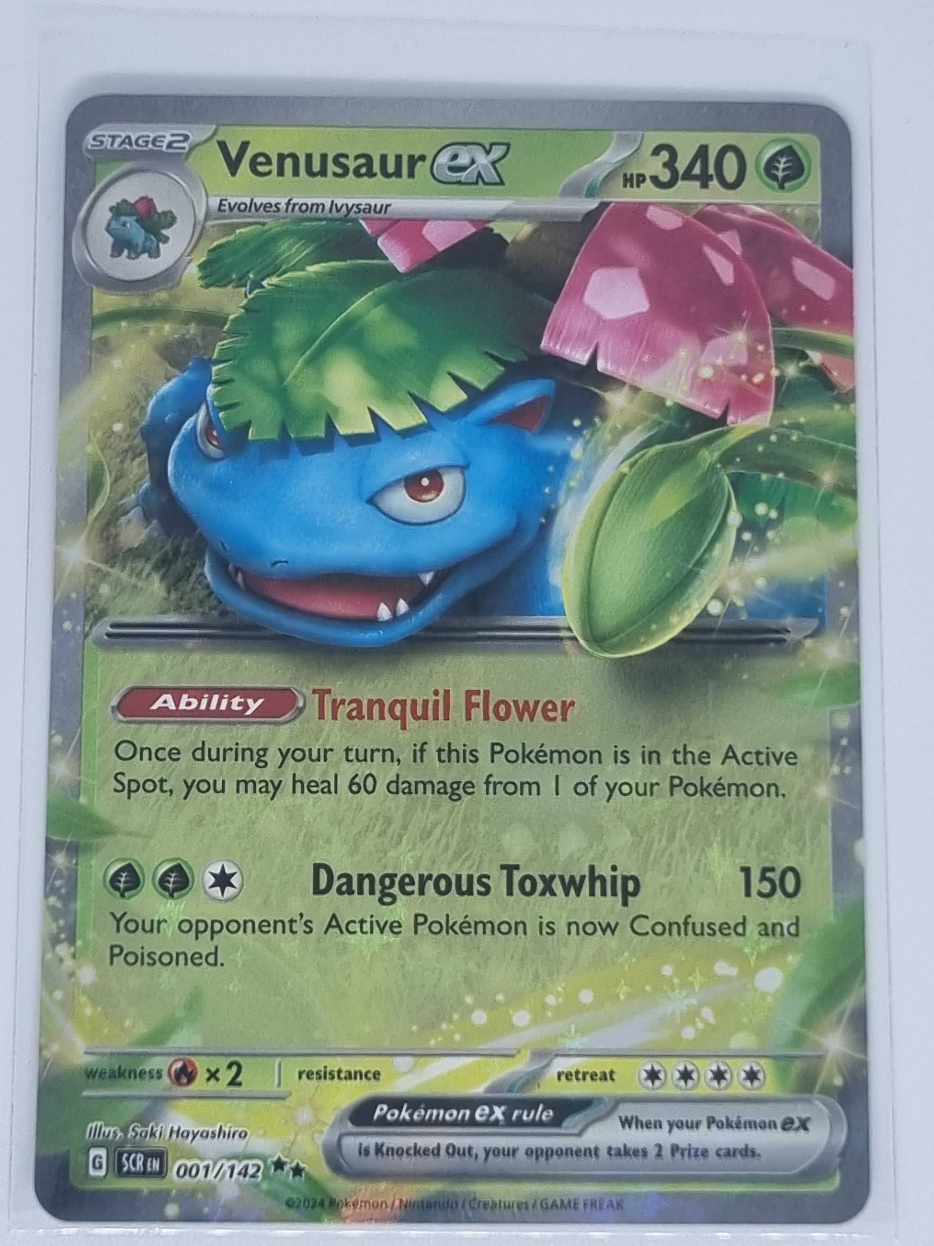 Pokemon TCG - Stellar Crown - #001/142 - Venusaur ex - Double Rare