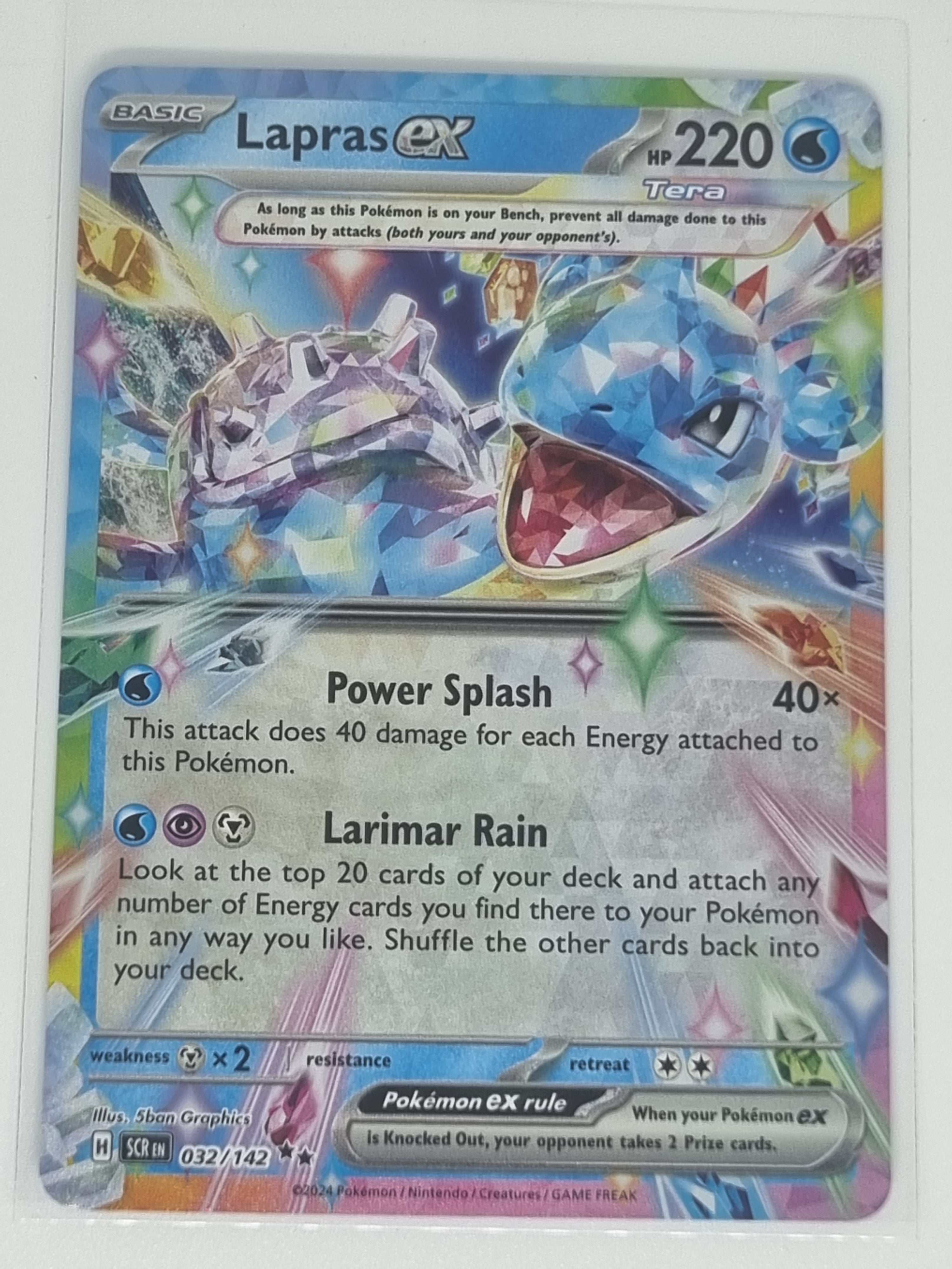 Pokemon TCG - Stellar Crown - #032/142 - Lapras ex - Double Rare