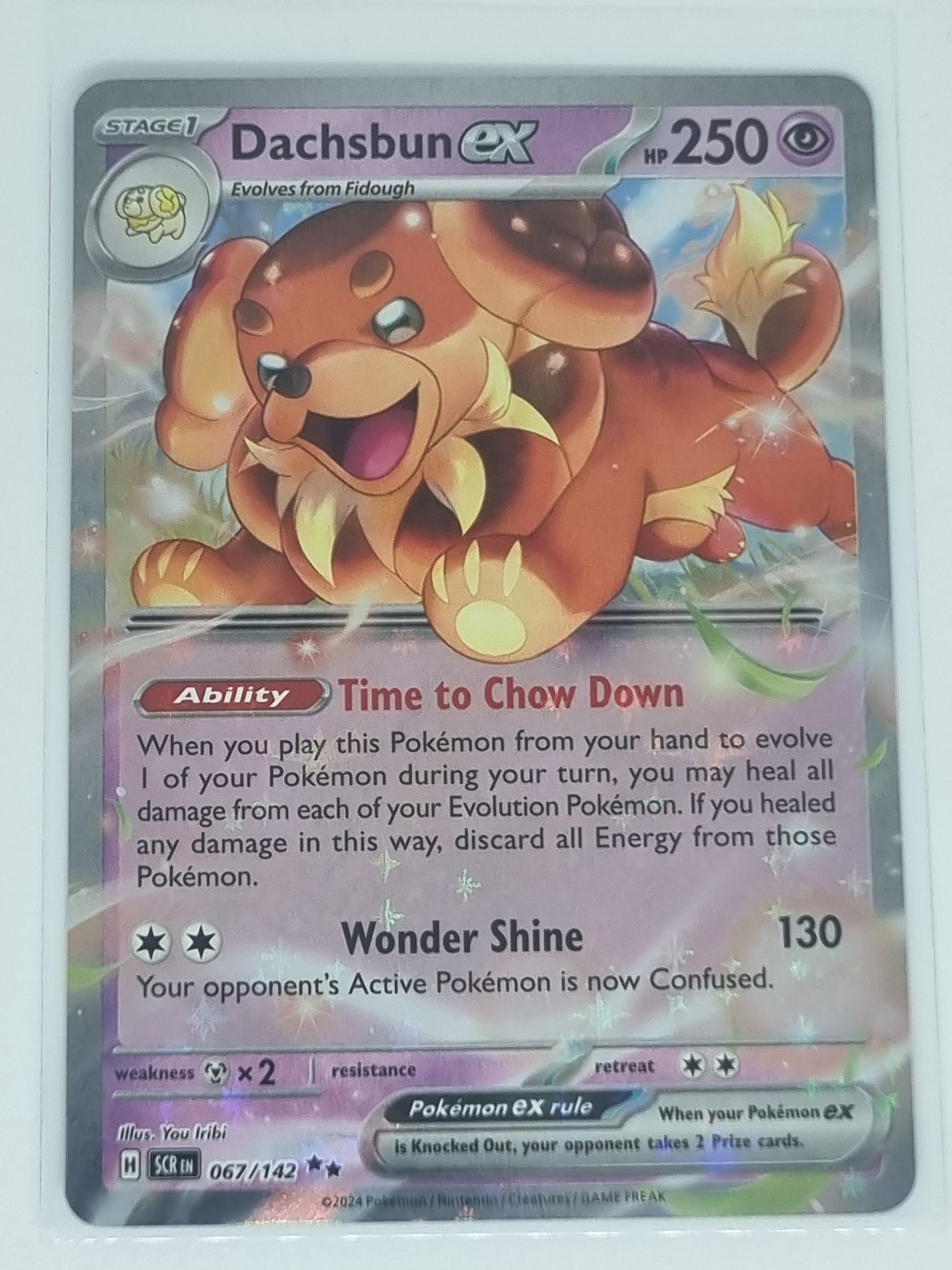 Pokemon TCG - Stellar Crown - #067/142 - Dachsbun ex - Double Rare