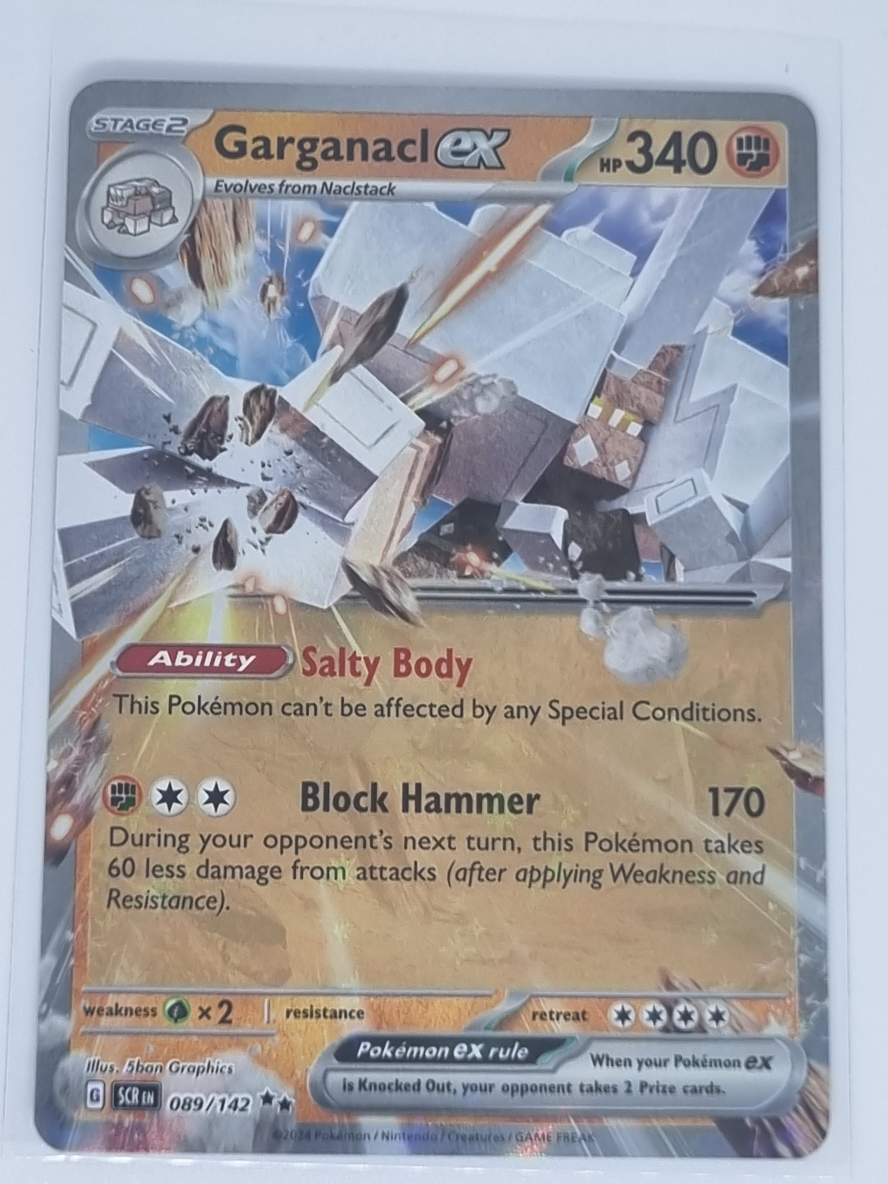 Pokemon TCG - Stellar Crown - #089/142 - Garganacl EX - Double Rare