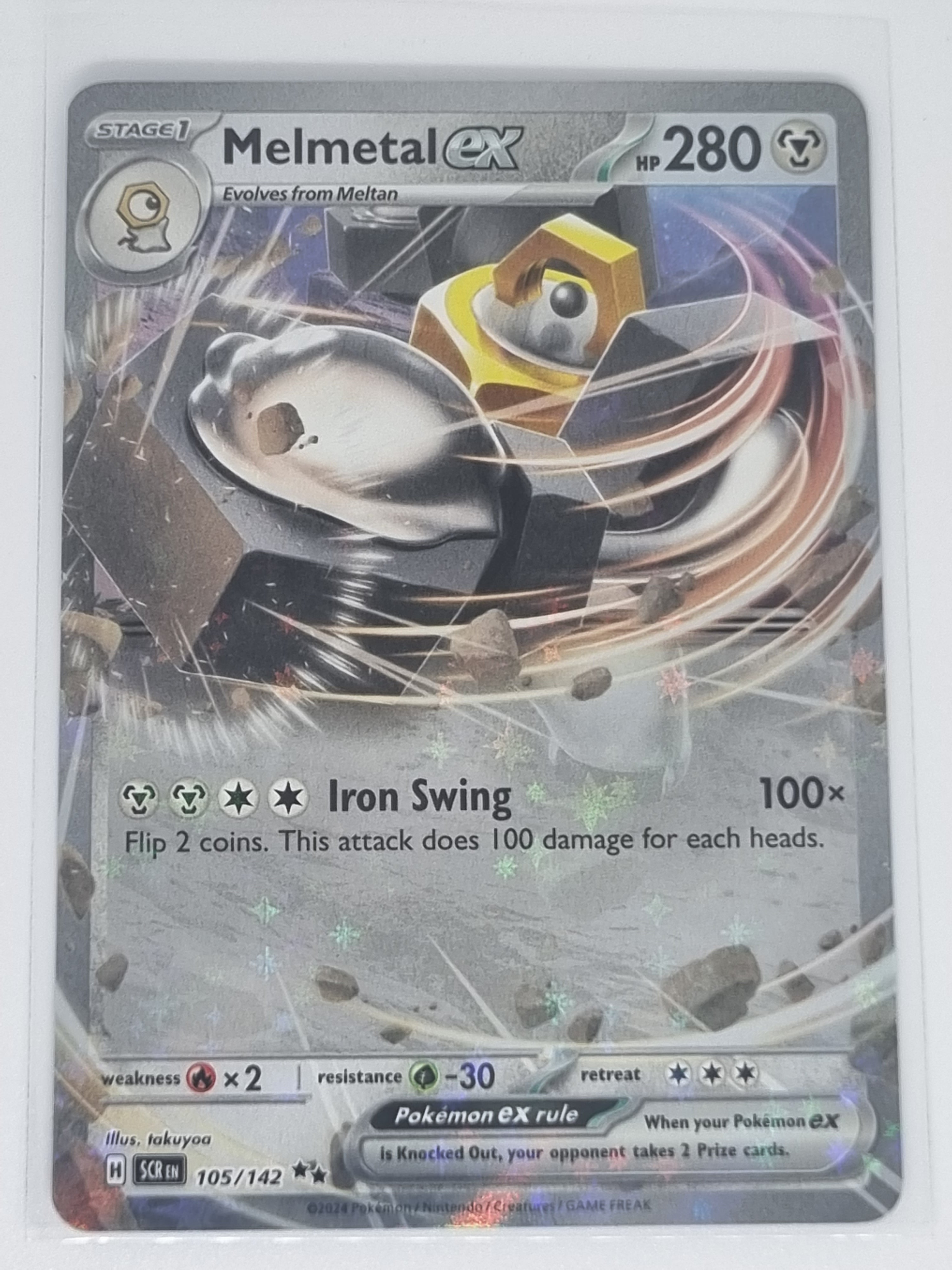 Pokemon TCG - Stellar Crown - #105/142 - Melmetal EX - Double Rare