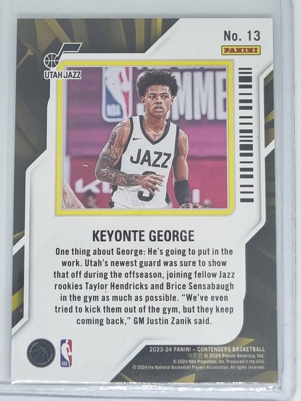 23-24 Panini Contenders - Rookie of the Year - #13 - Keyonte George - Jazz