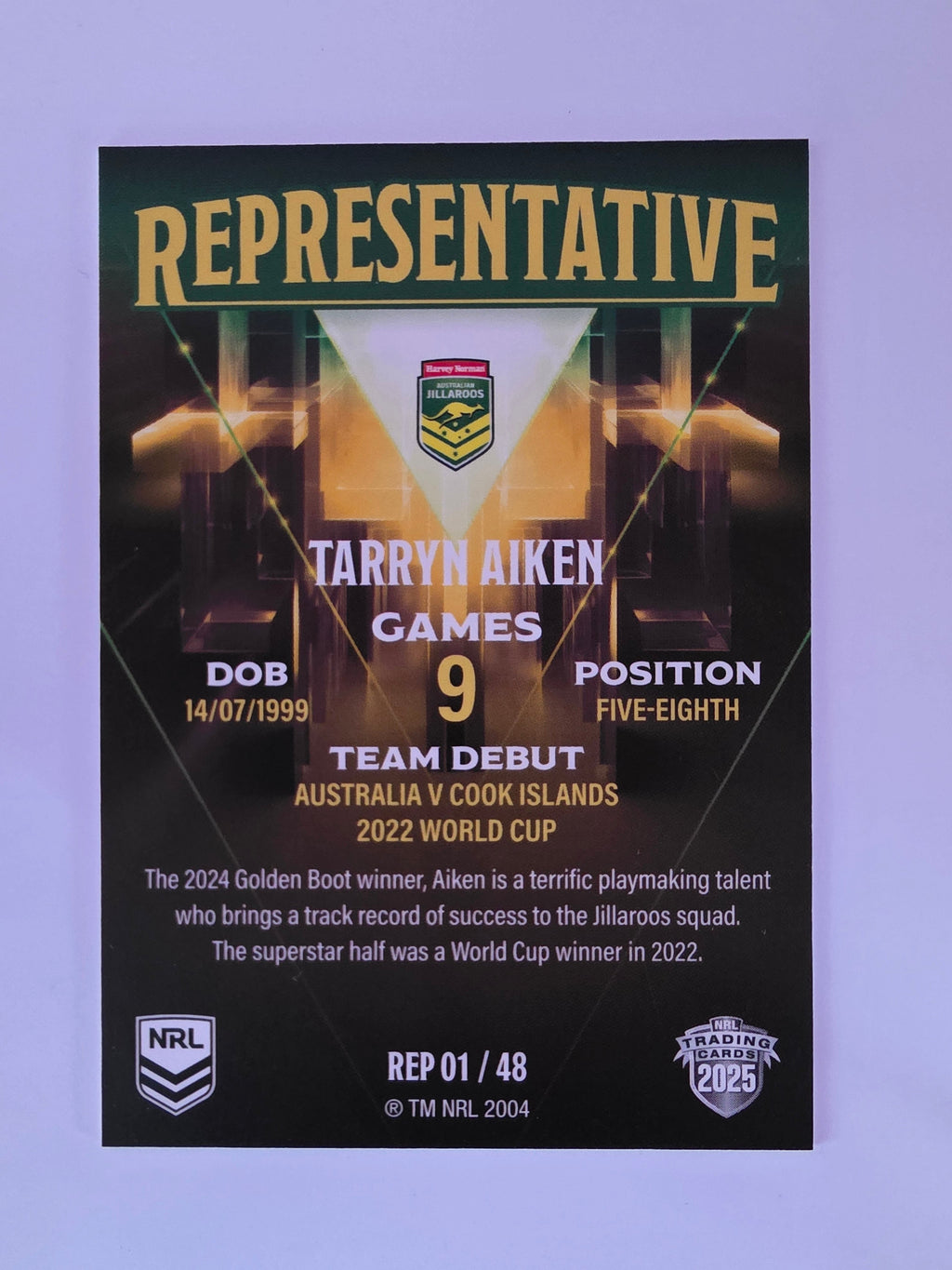 NRL 2025 Elite | The Representatives | #REP01 | Tarryn Aiken | Jillaroos