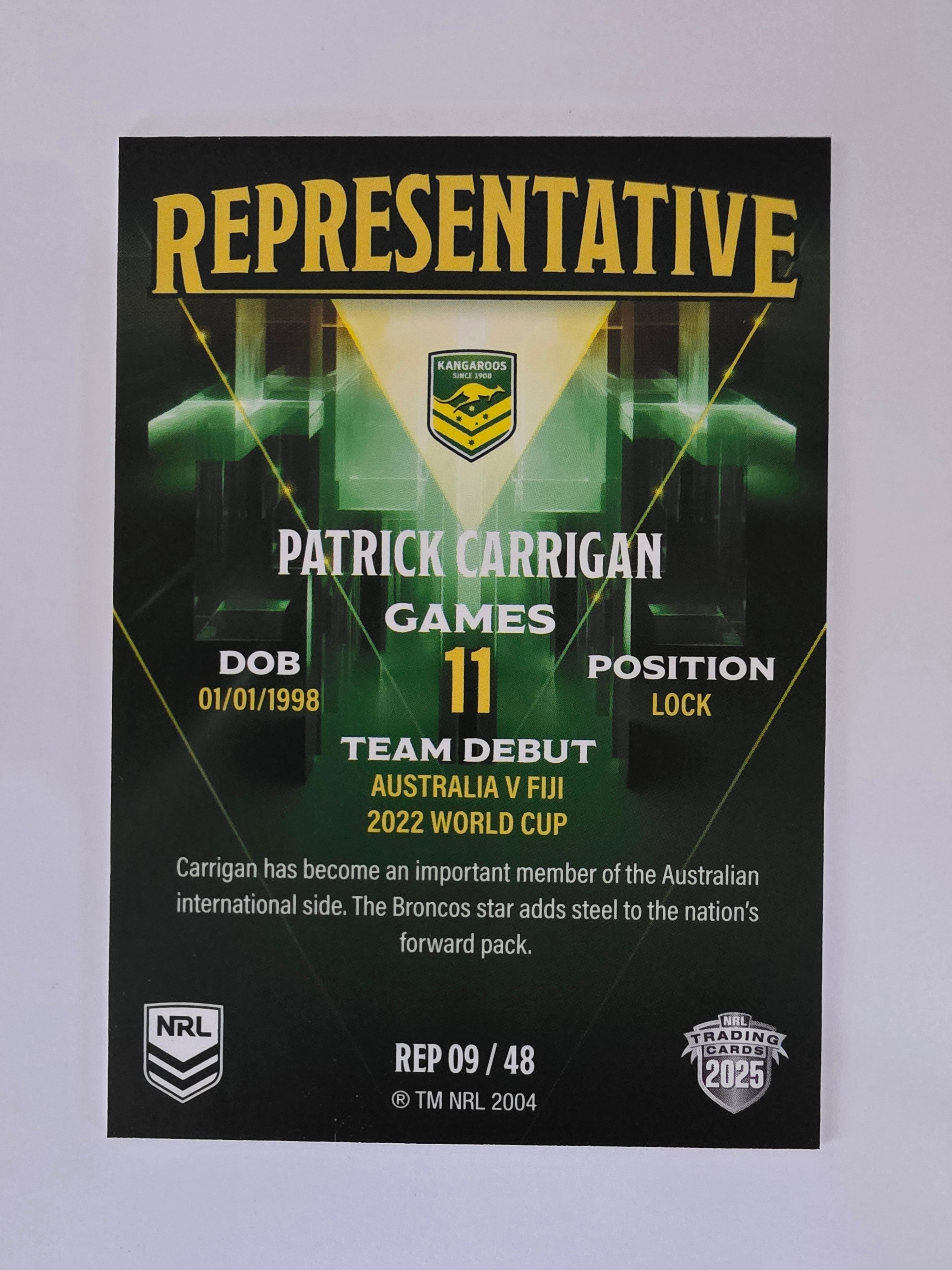 NRL 2025 Elite | The Representatives | #REP09 | Patrick Carrigan | Kangaroos