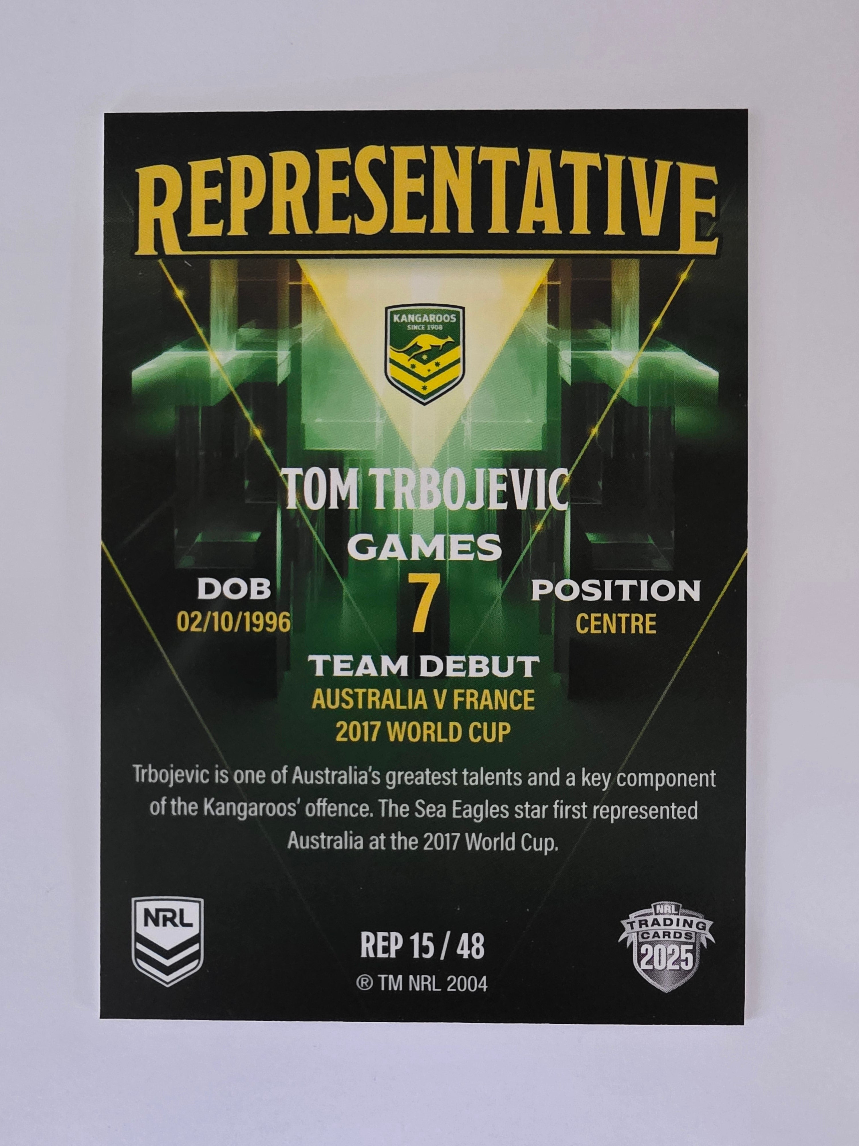 NRL 2025 Elite | The Representatives | #REP15 | Tom Trbojevic | Kangaroos