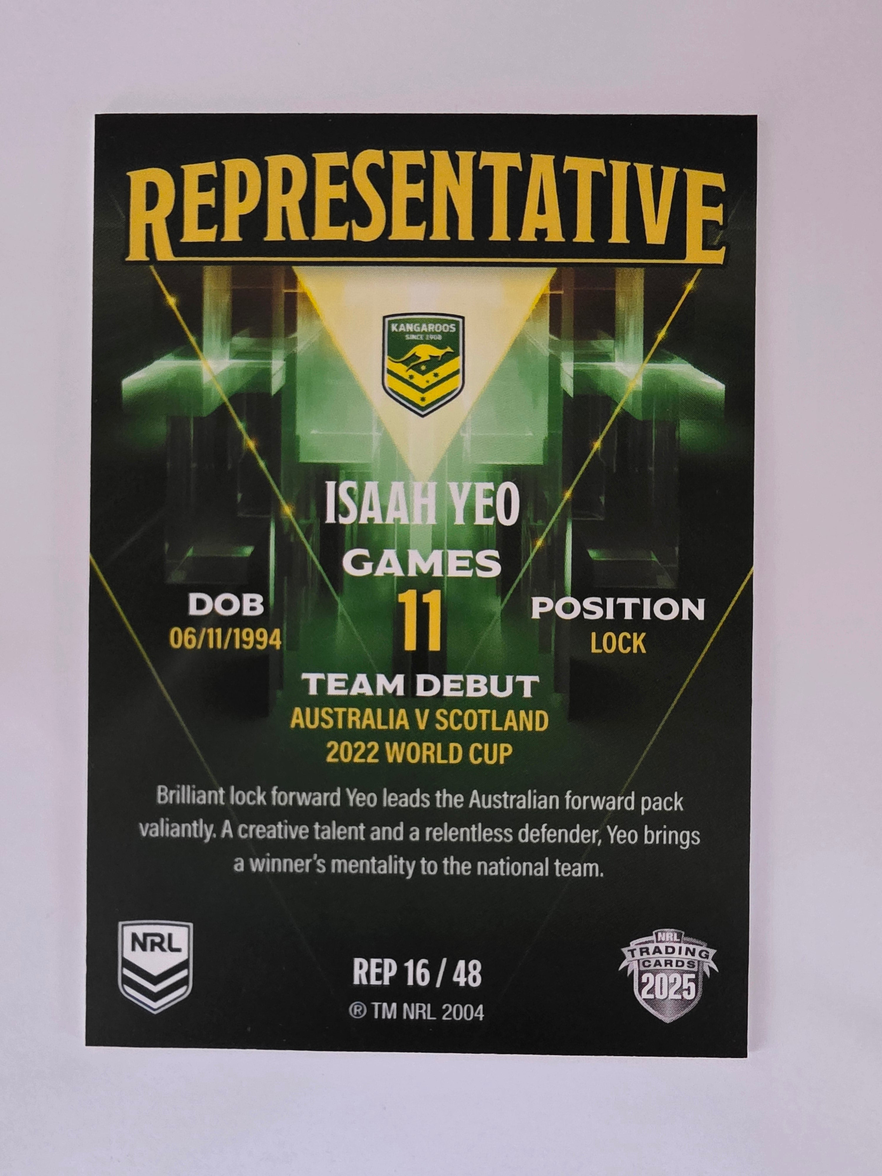 NRL 2025 Elite | The Representatives | #REP16 | Isaah Yeo | Kangaroos