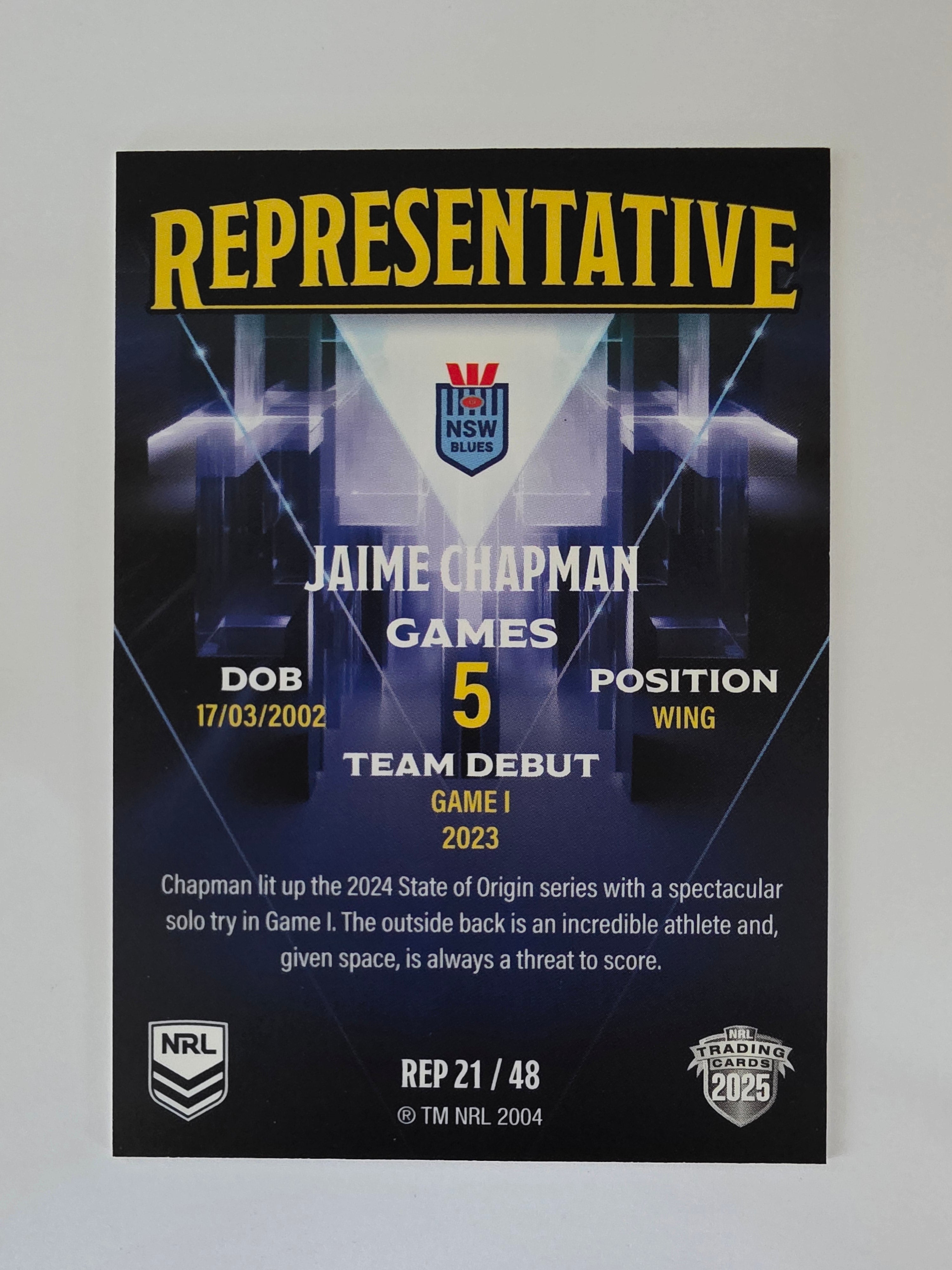 NRL 2025 Elite | The Representatives | #REP21 | Jaime Chapman | NSW Sky Blues