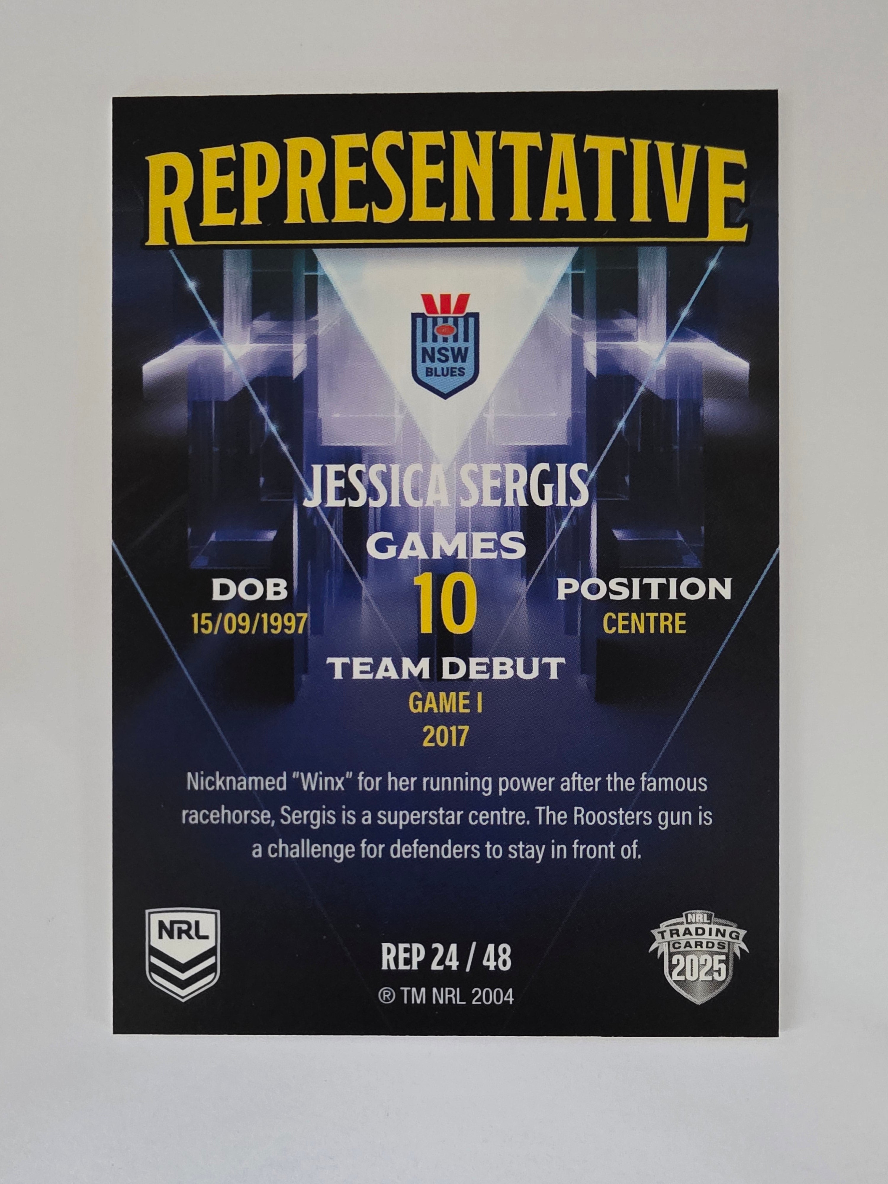 NRL 2025 Elite | The Representatives | #REP24 | Jessica Sergis | NSW Sky Blues