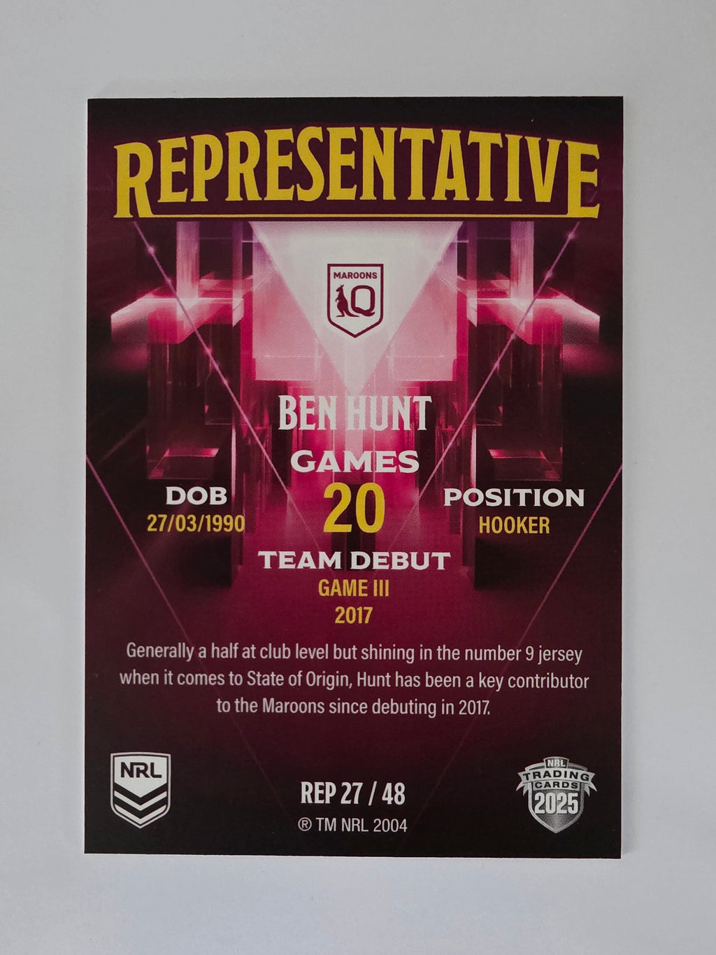 NRL 2025 Elite | The Representatives | #REP27 | Ben Hunt | QLD Maroons
