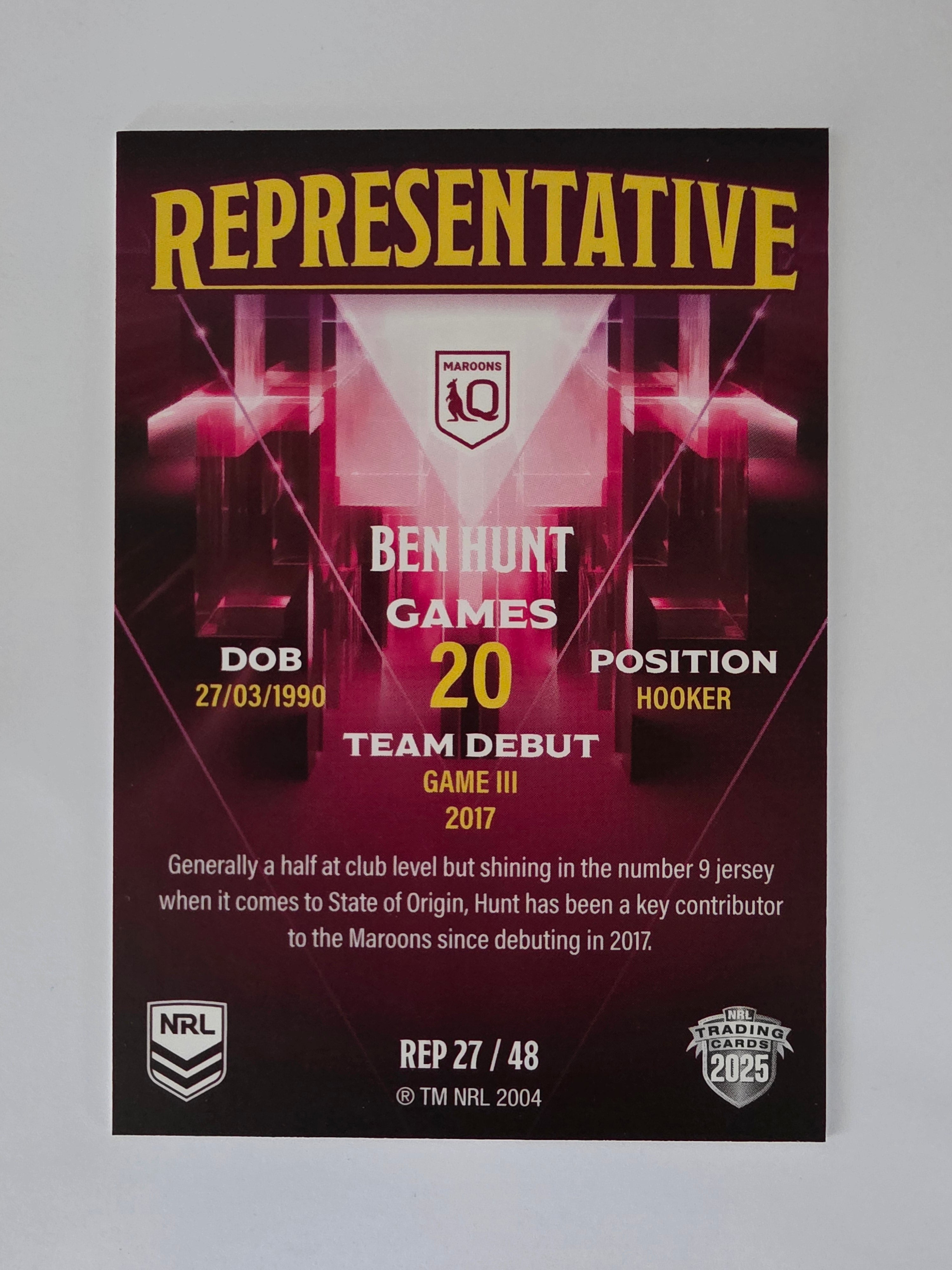 NRL 2025 Elite | The Representatives | #REP27 | Ben Hunt | QLD Maroons