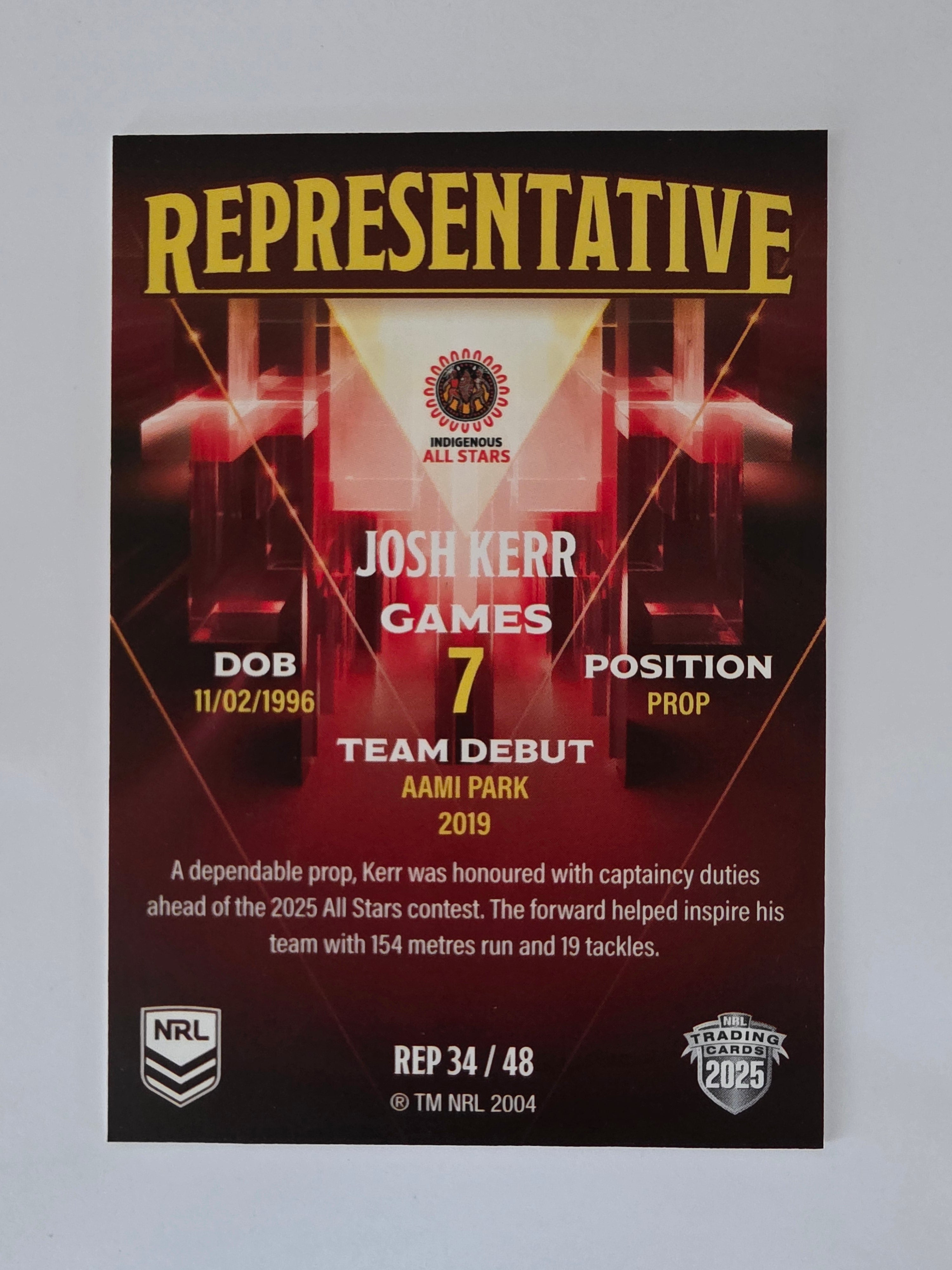 NRL 2025 Elite | The Representatives | #REP34 | Josh Kerr | Indigenous All Stars