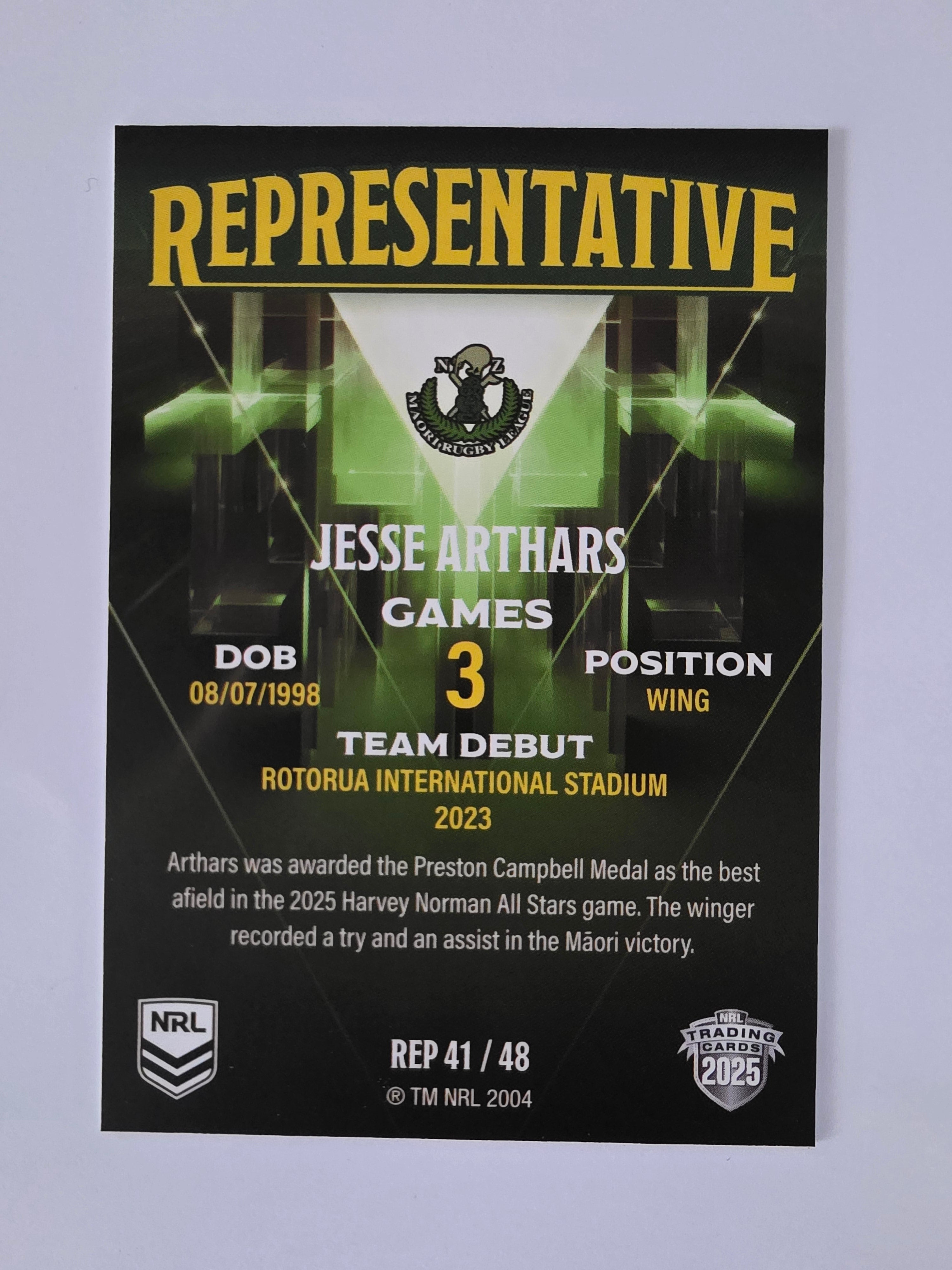 NRL 2025 Elite | The Representatives | #REP41 | Jesse Arthars | Maori All Stars