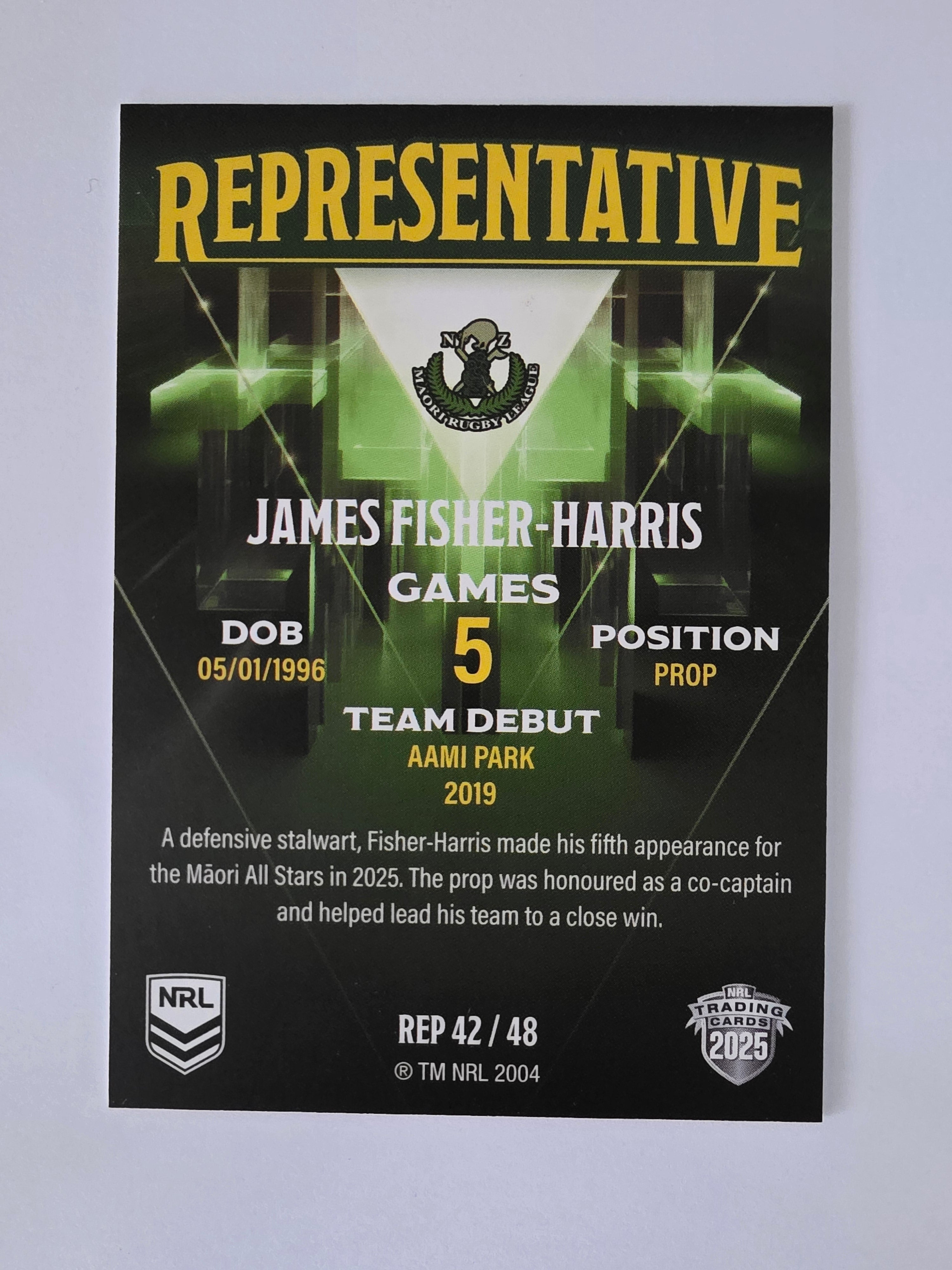 NRL 2025 Elite | The Representatives #REP42 James Fisher-Harris Maori All Stars