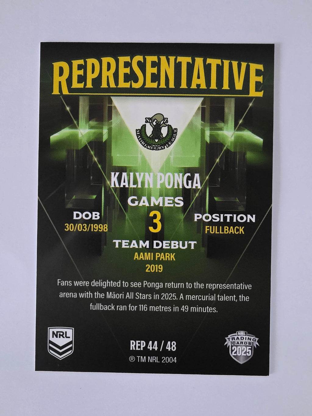 NRL 2025 Elite | The Representatives | #REP44 | Kalyn Ponga | Maori All Stars