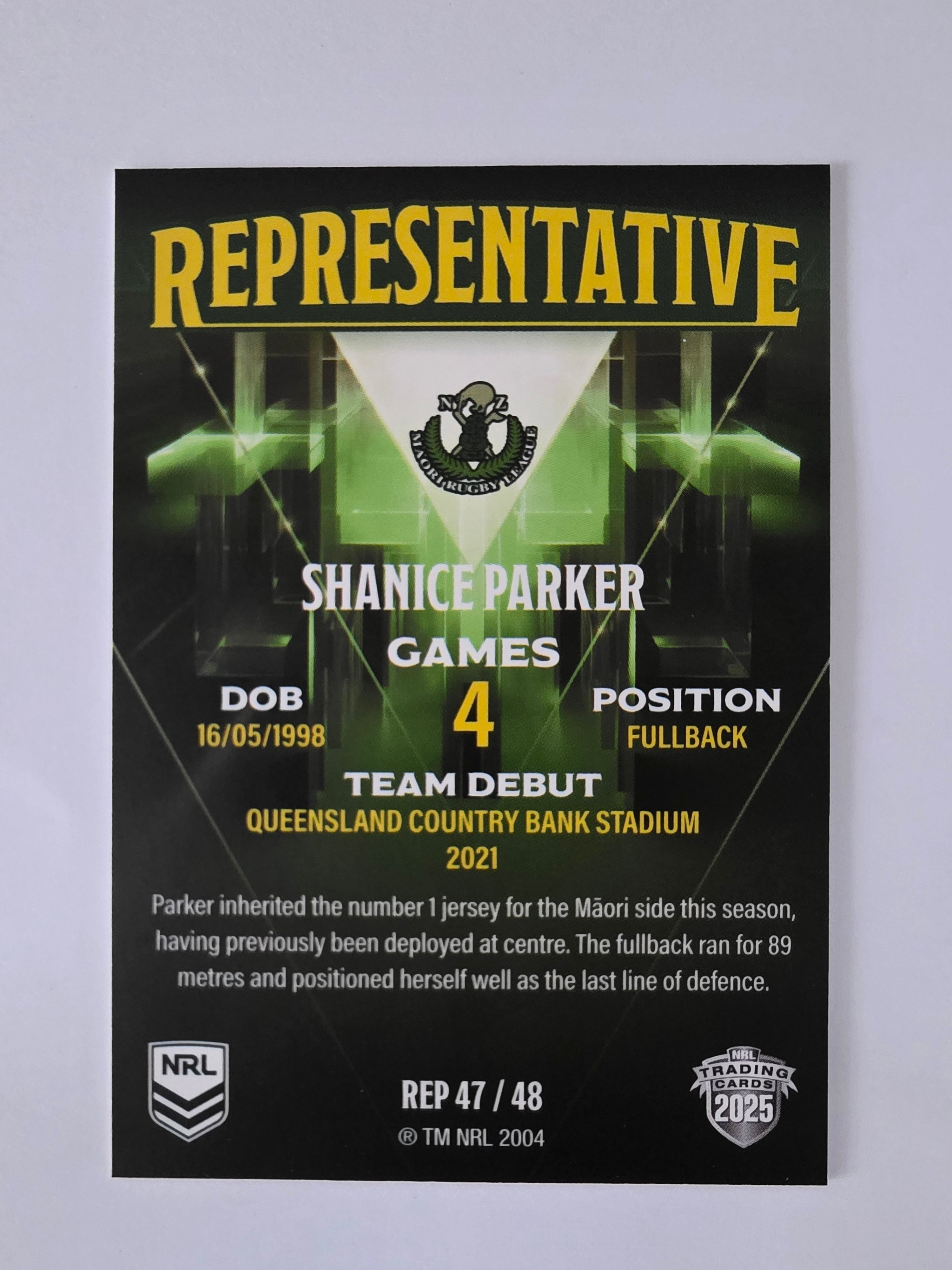 NRL 2025 Elite | The Representatives | #REP47 | Shanice Parker | Maori All Stars