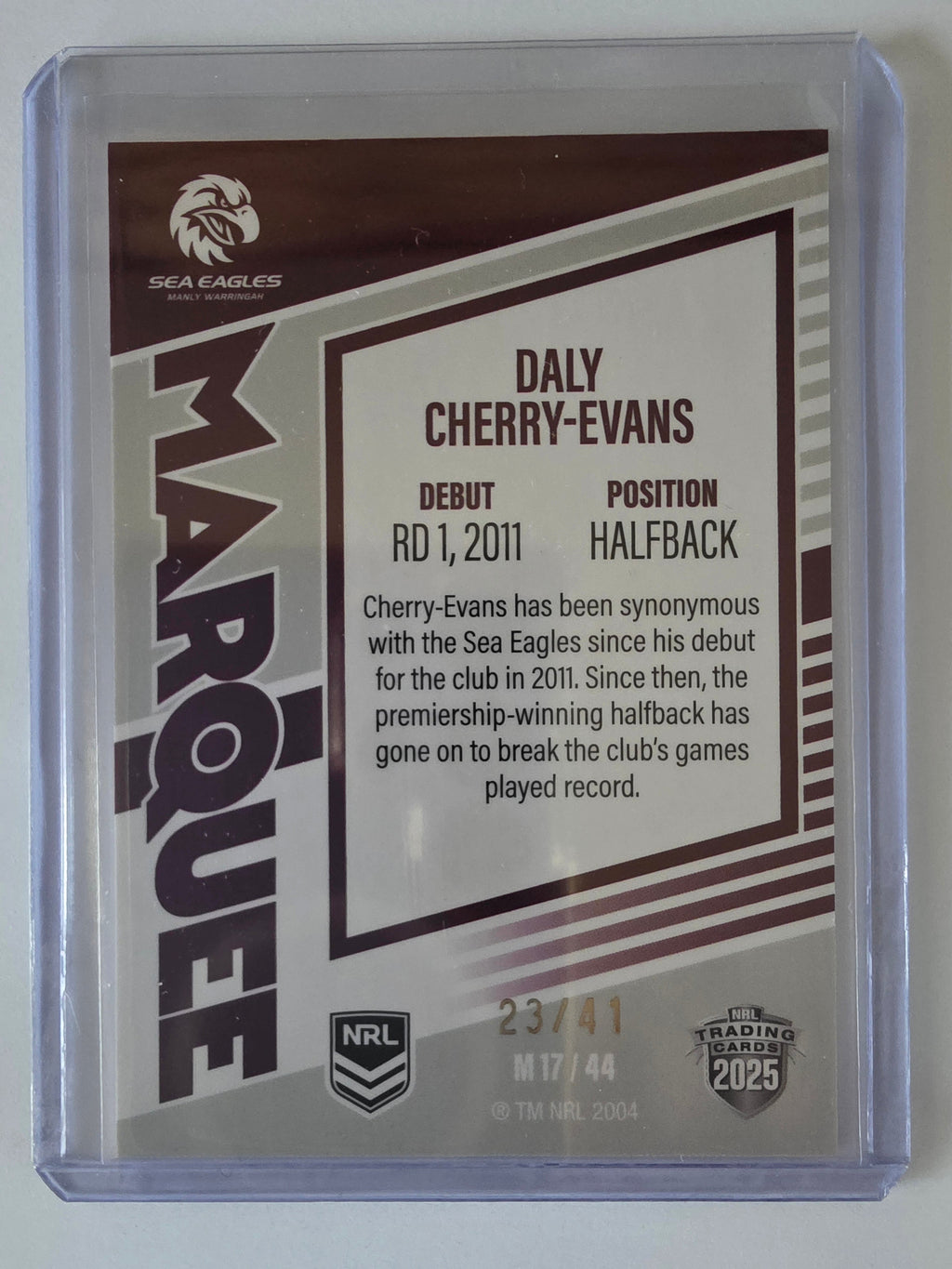 NRL 2025 Elite | Marquee Priority | #MG17 | Daly Cherry-Evans |#23/41 Sea Eagles