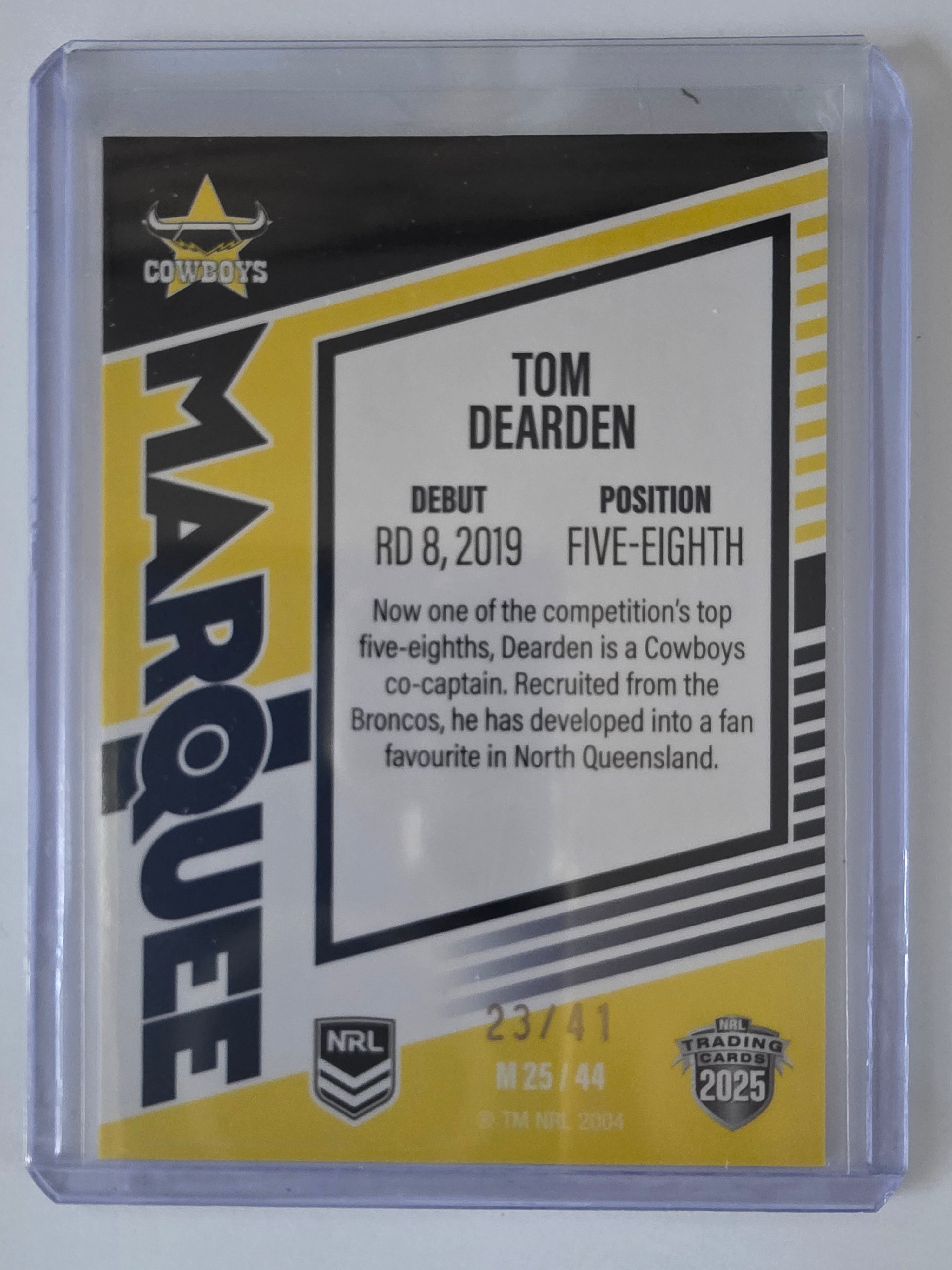 NRL 2025 Elite | Marquee Priority | #MG25 | Tom Dearden | #23/41 | Cowboys