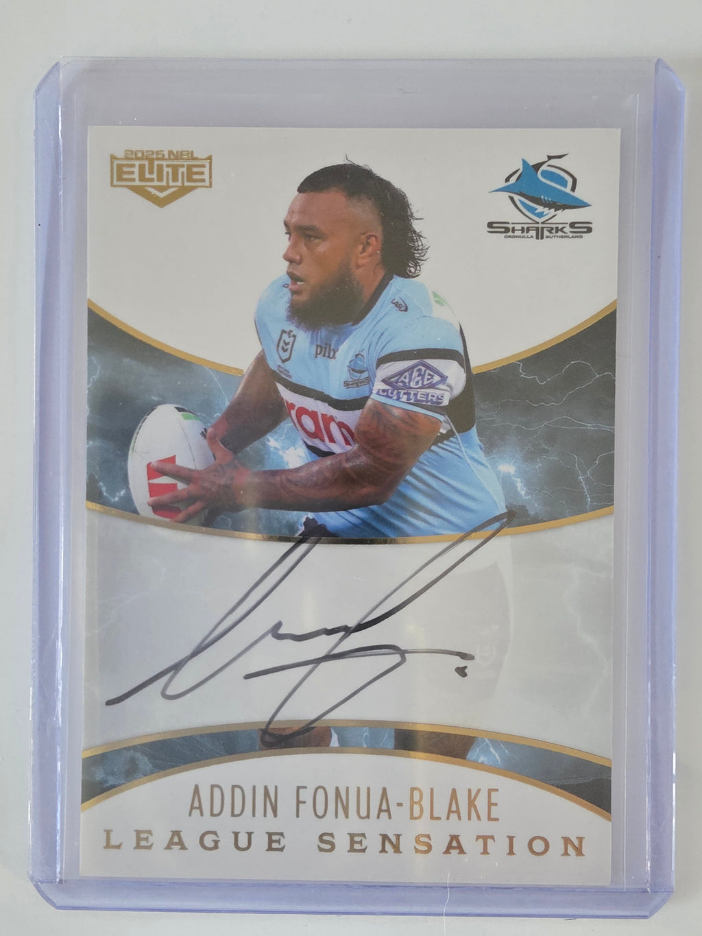 NRL 2025 Elite | League Sensations White |#LSW04|Addin Fonua-Blake|#04/96|Sharks