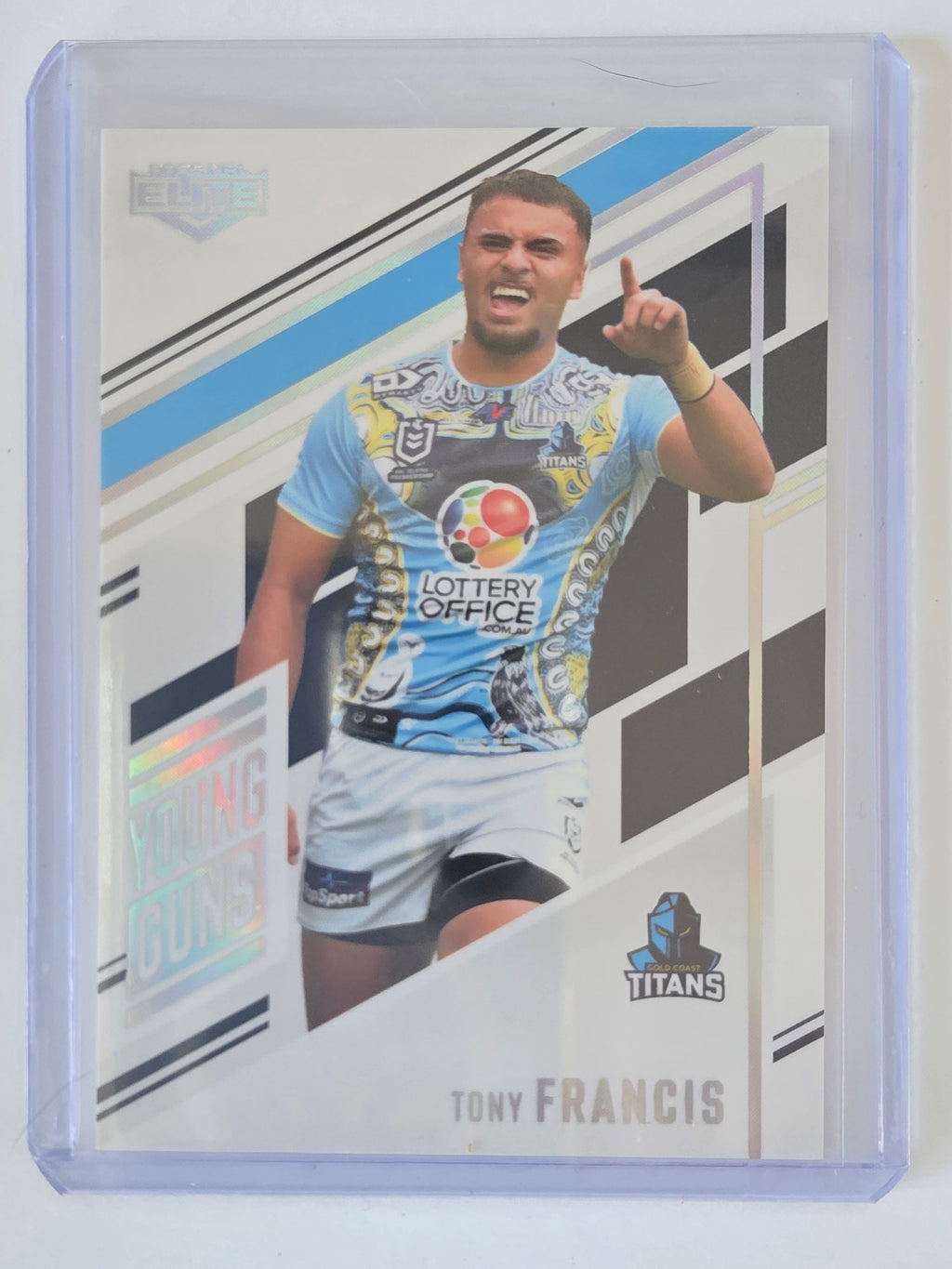 NRL 2025 Elite | Young Guns White | #YG11 | Tony Francis | #144/221 | Titans