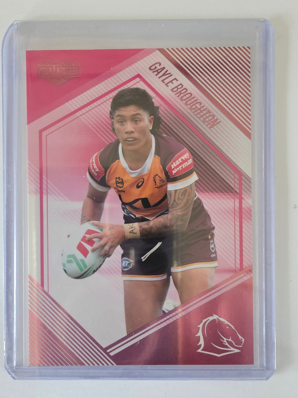 NRL 2025 Elite | Mojo Pink Diamond | #PD02 | Gayle Broughton | #26/68 | Broncos