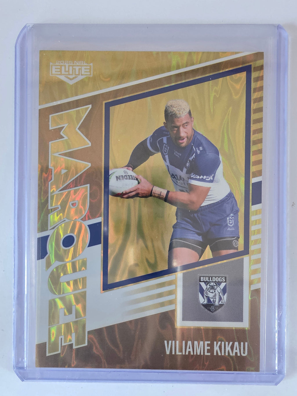 NRL 2025 Elite | Marquee Gold | #MG08 | Viliame Kikau | #37/93 | Bulldogs