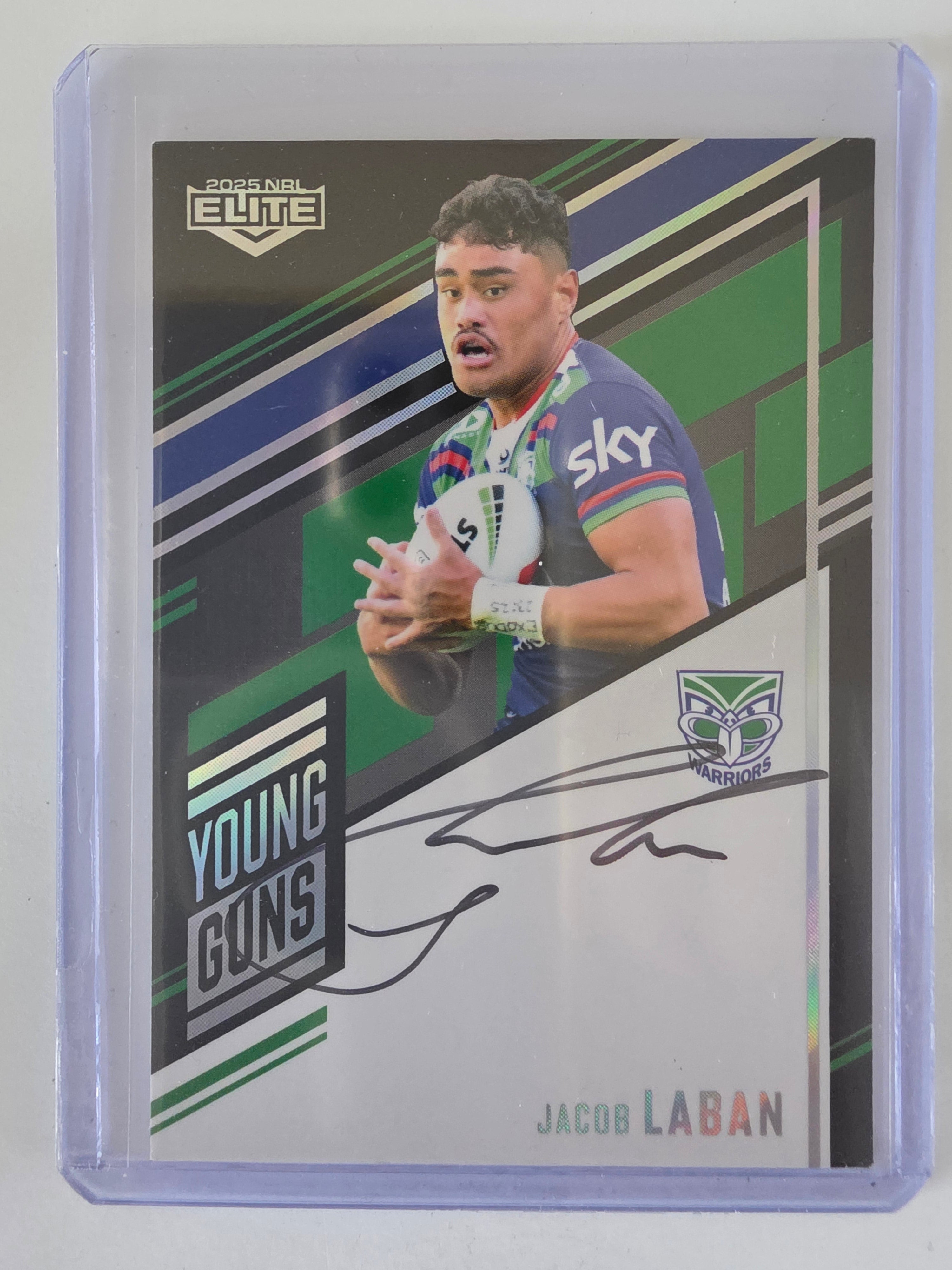 NRL 2025 Elite | Young Guns Black | #YGS16 | Jacob Laban | #039/159 | Warriors
