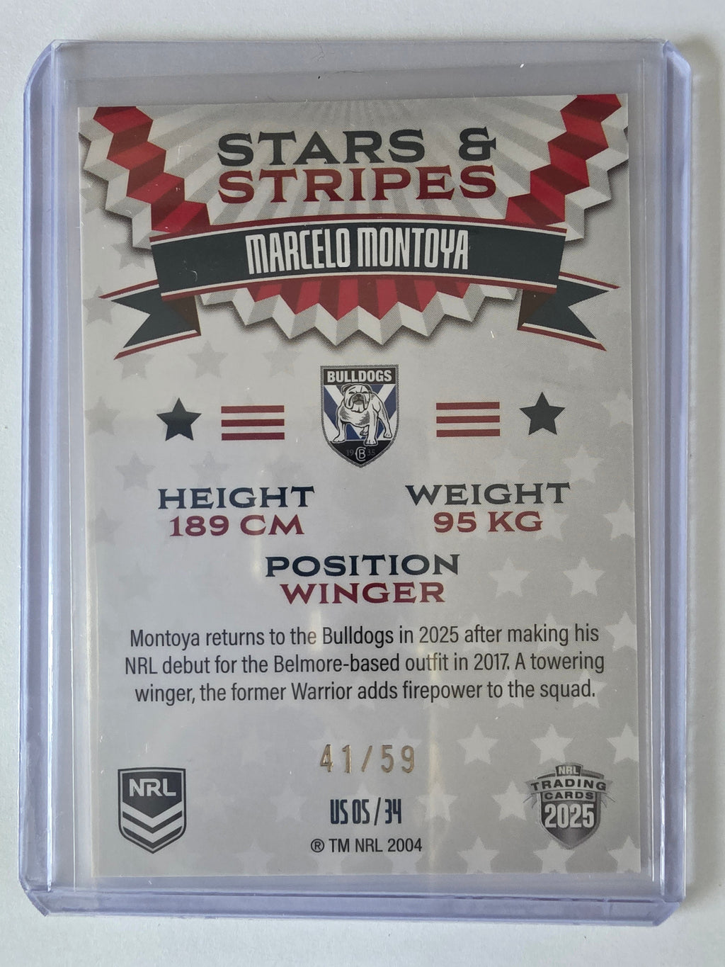 NRL 2025 Elite USA Edition | Stars & Stripes | #US05 | Marcelo Montoya | #41/59