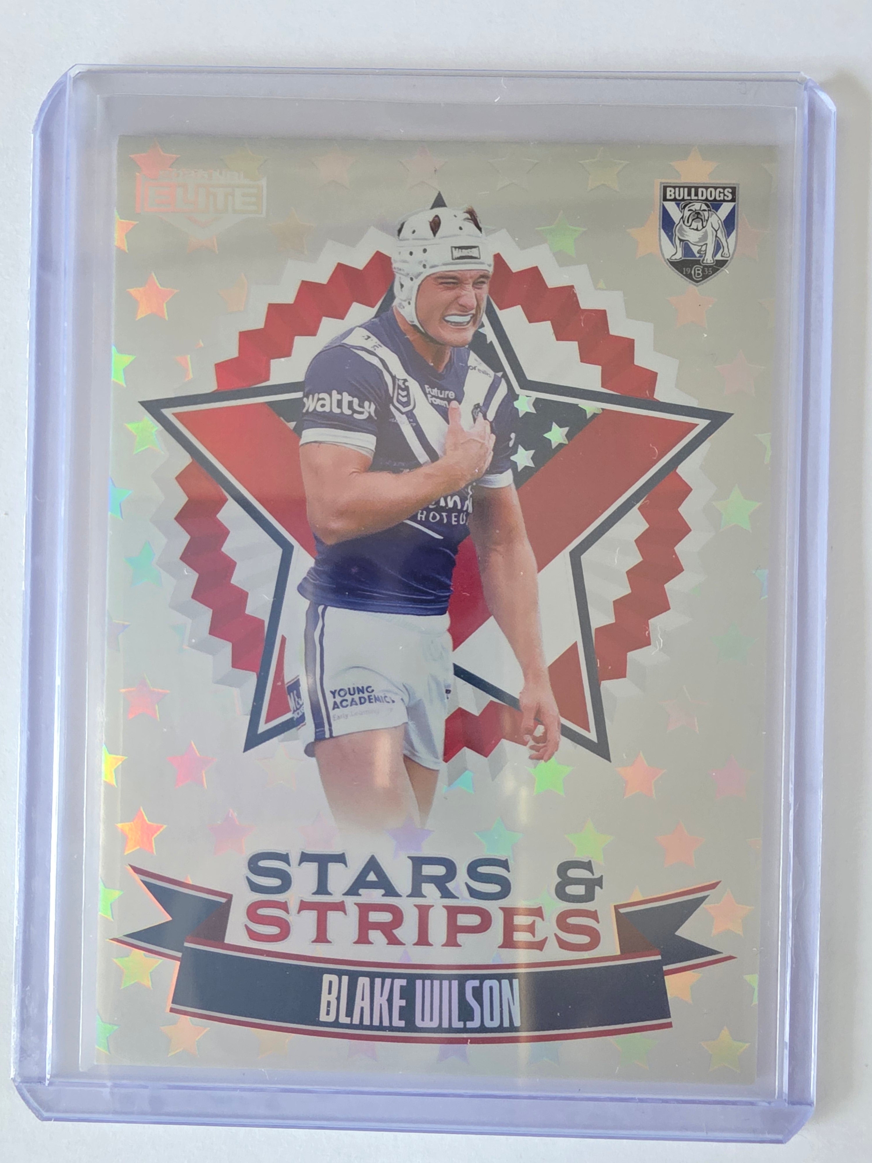 NRL 2025 Elite USA Edition Stars & Stripes #US06 | Blake Wilson #09/59 Bulldogs