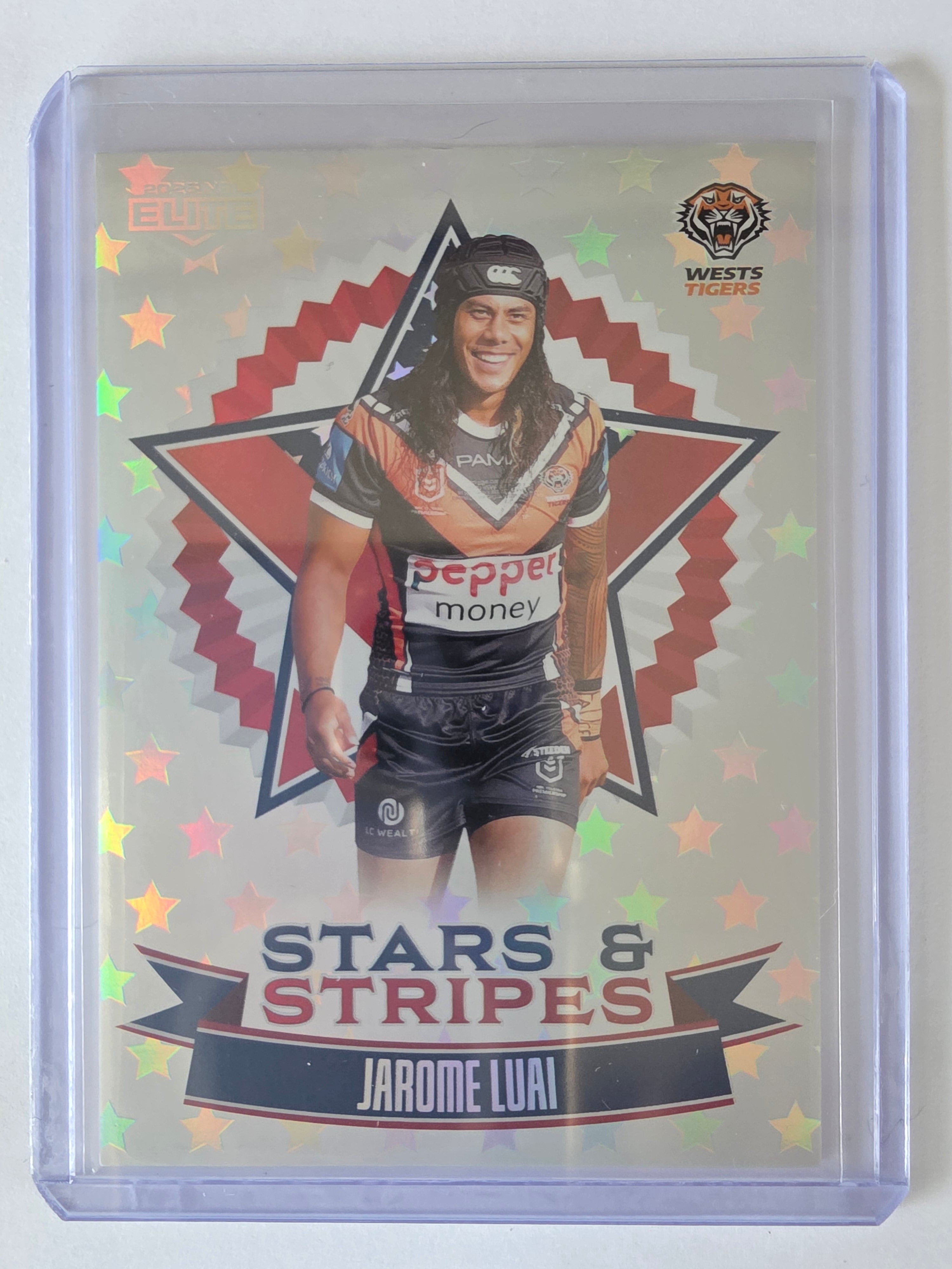NRL 2025 Elite USA Edition | Stars & Stripes |#US33 | Jarome Luai |#30/59 Tigers