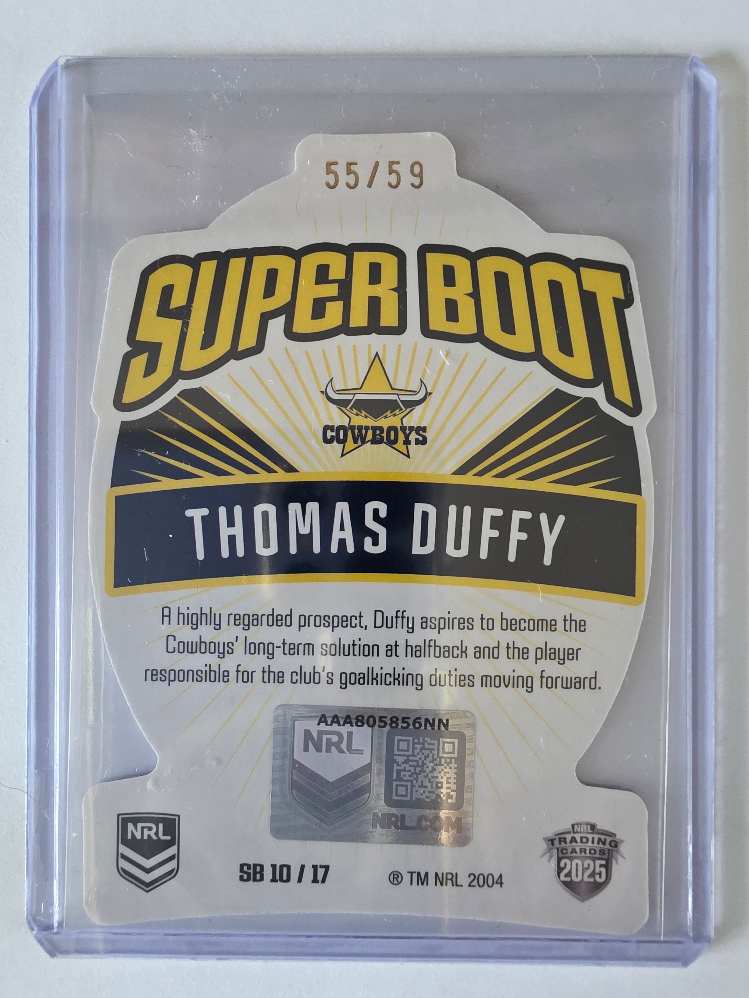 NRL 2025 Elite USA Edition | Superboot | #SB10 | Thomas Duffy | #55/59 | Cowboys