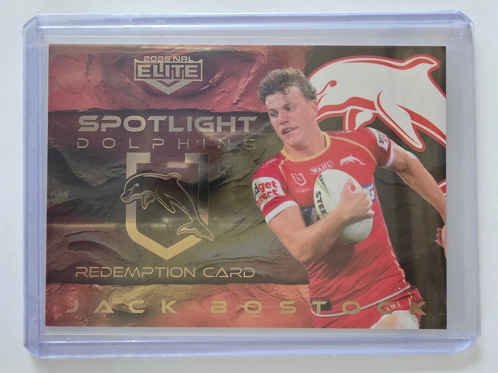 NRL 25 Elite Spotlight Jersey Patch Signature Booklet #SS03 Jack Bostock #07/51
