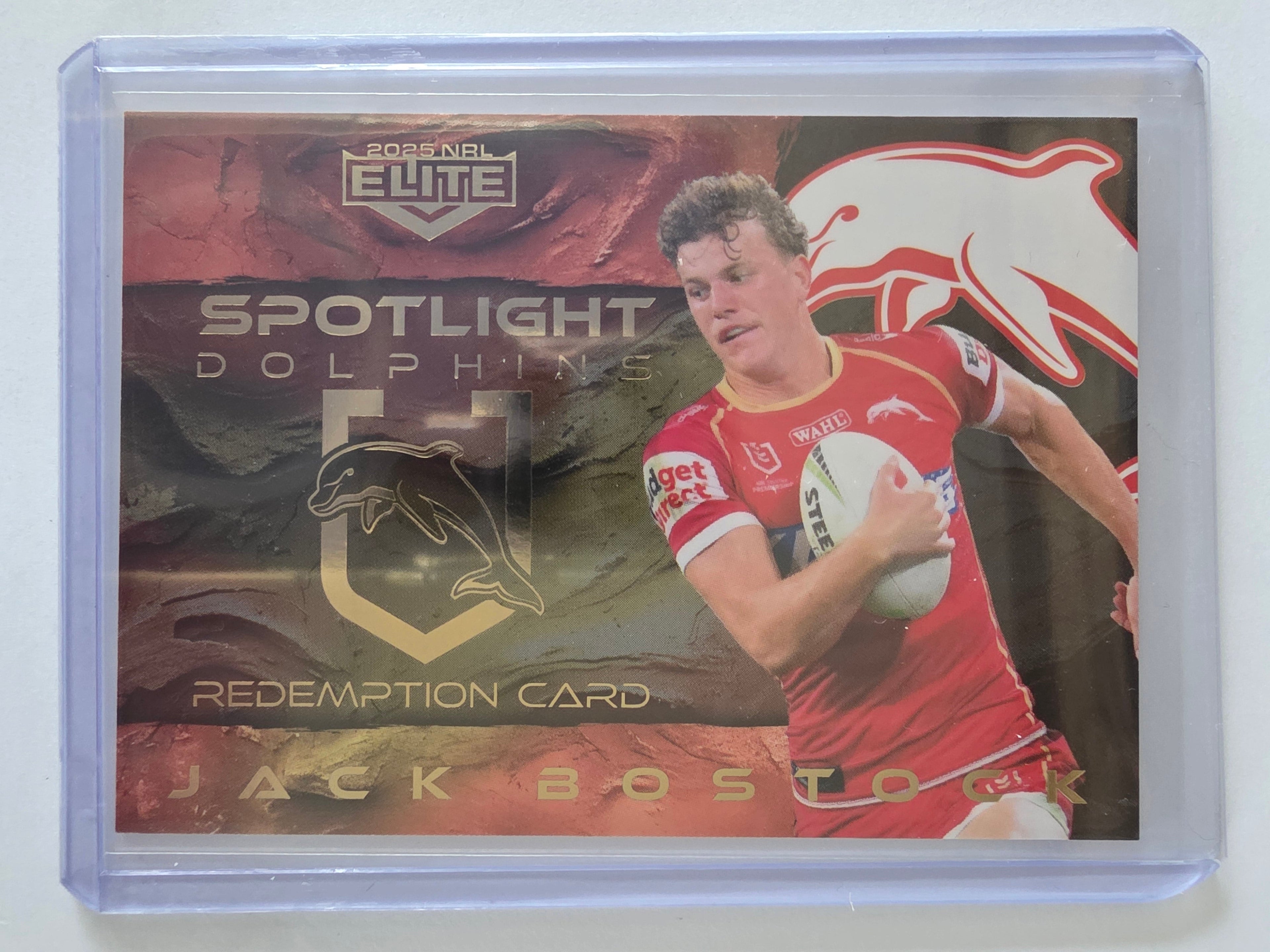 NRL 25 Elite Spotlight Jersey Patch Signature Booklet #SS03 Jack Bostock #07/51