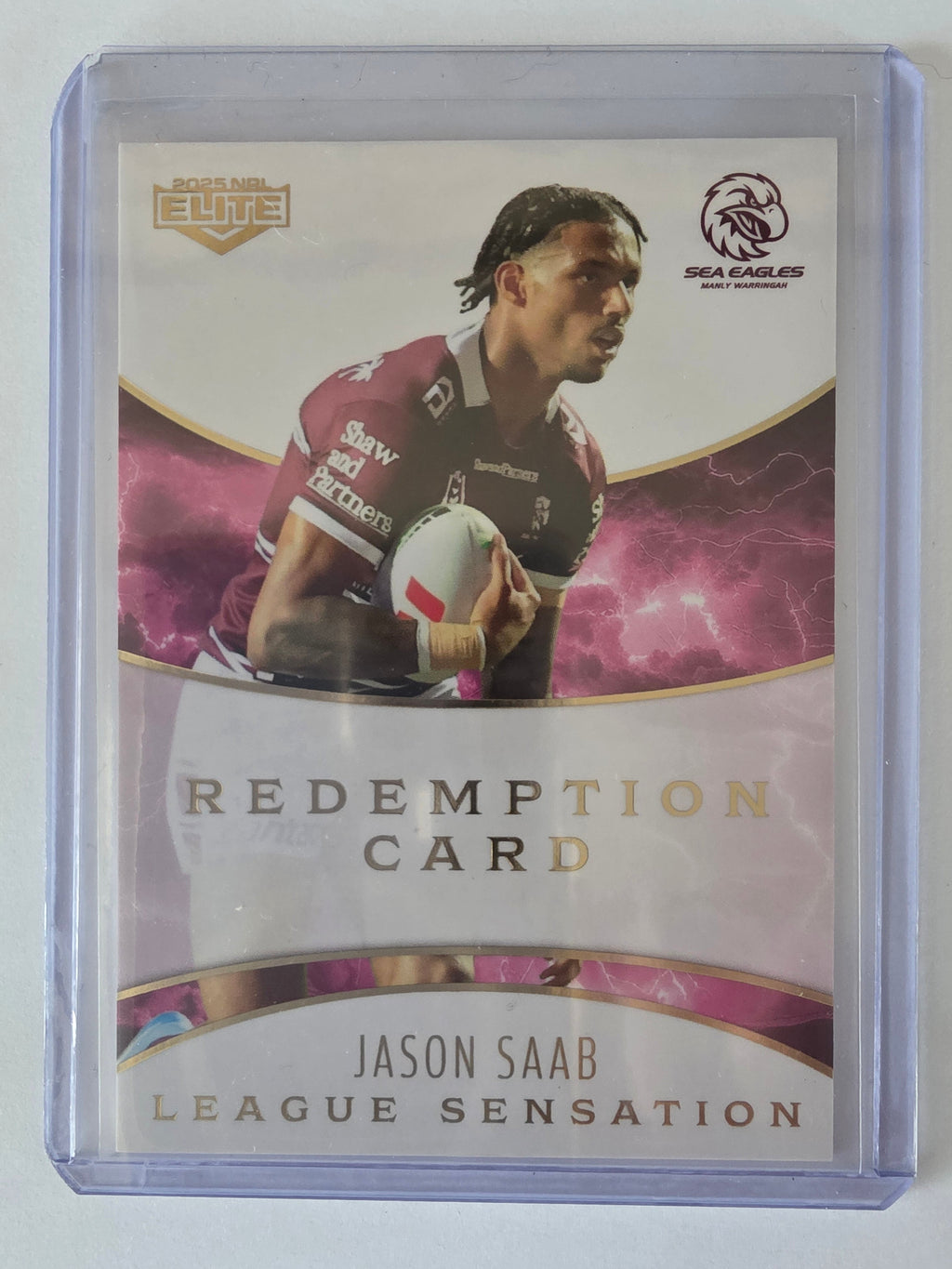 NRL 2025 Elite | League Sensations White | #LSW07 | Jason Saab|#45/96|Sea Eagles