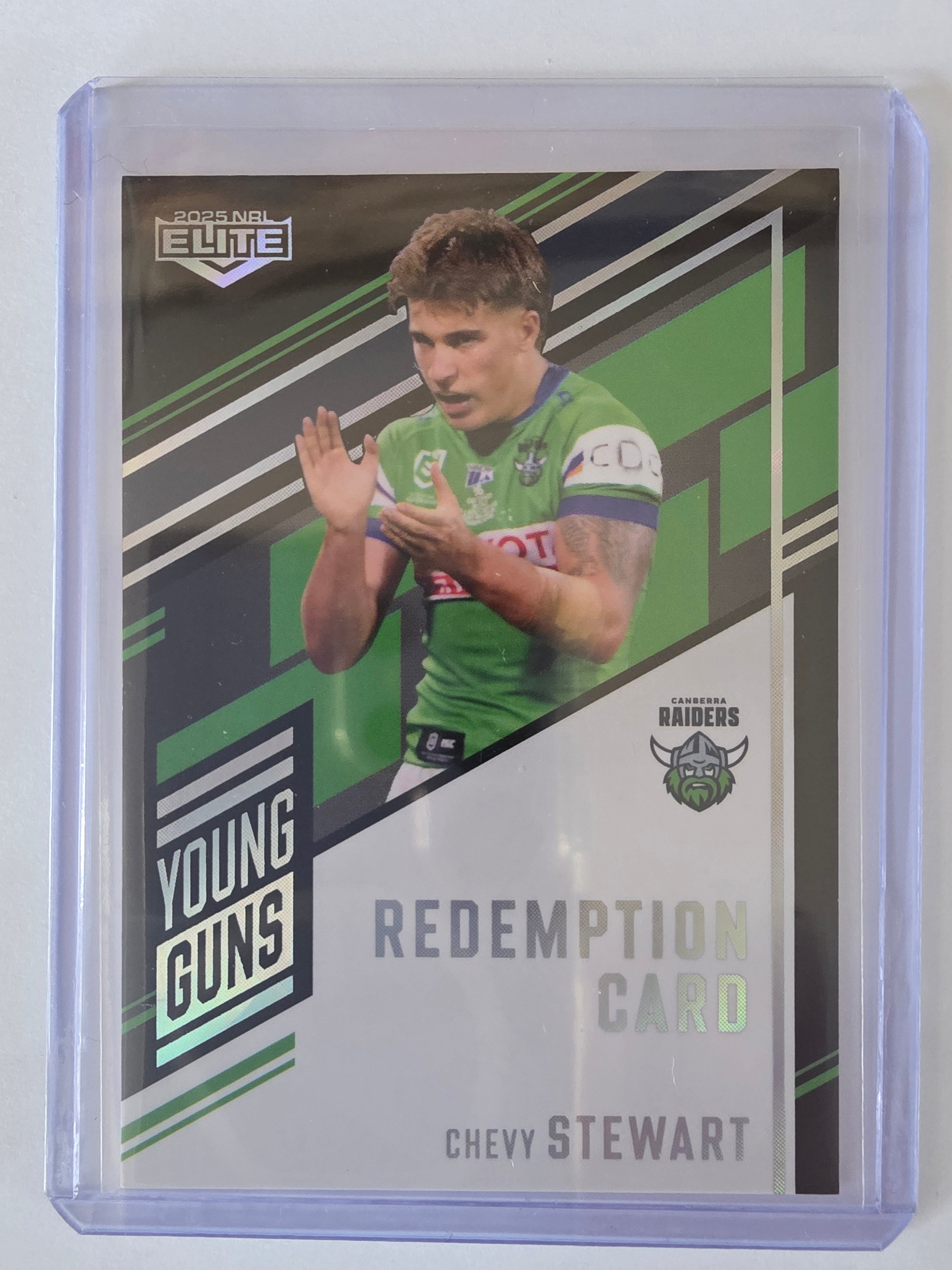 NRL 2025 Elite | Young Guns Black | #YGS02 | Chevy Stewart | #142/159 | Raiders