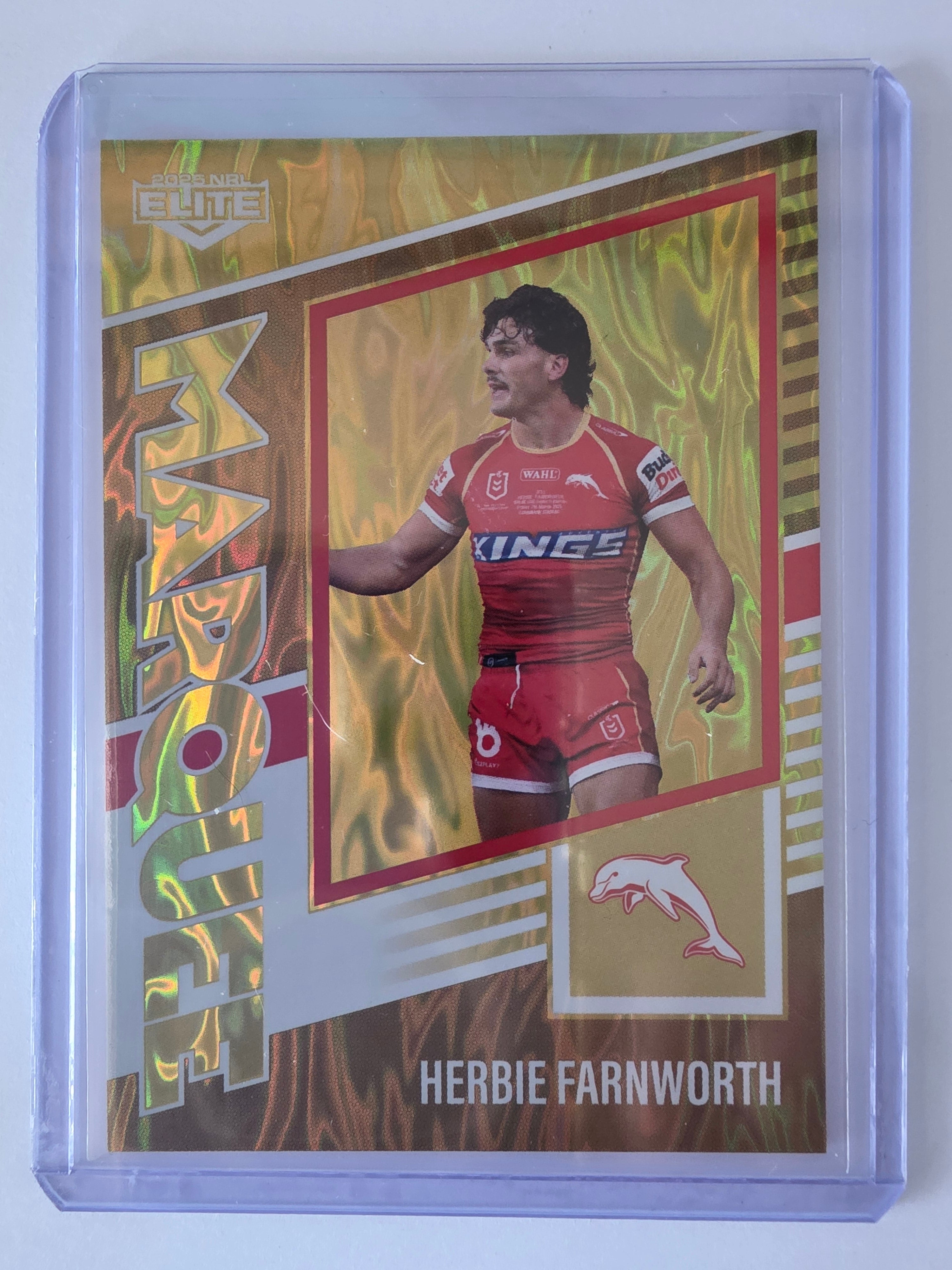 NRL 2025 Elite | Marquee Gold | #MG12 | Herbie Farnworth | #68/93 | Dolphins