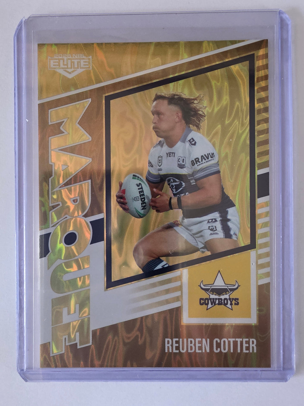 NRL 2025 Elite | Marquee Gold | #MG24 | Reuben Cotter | #42/93 | Cowboys