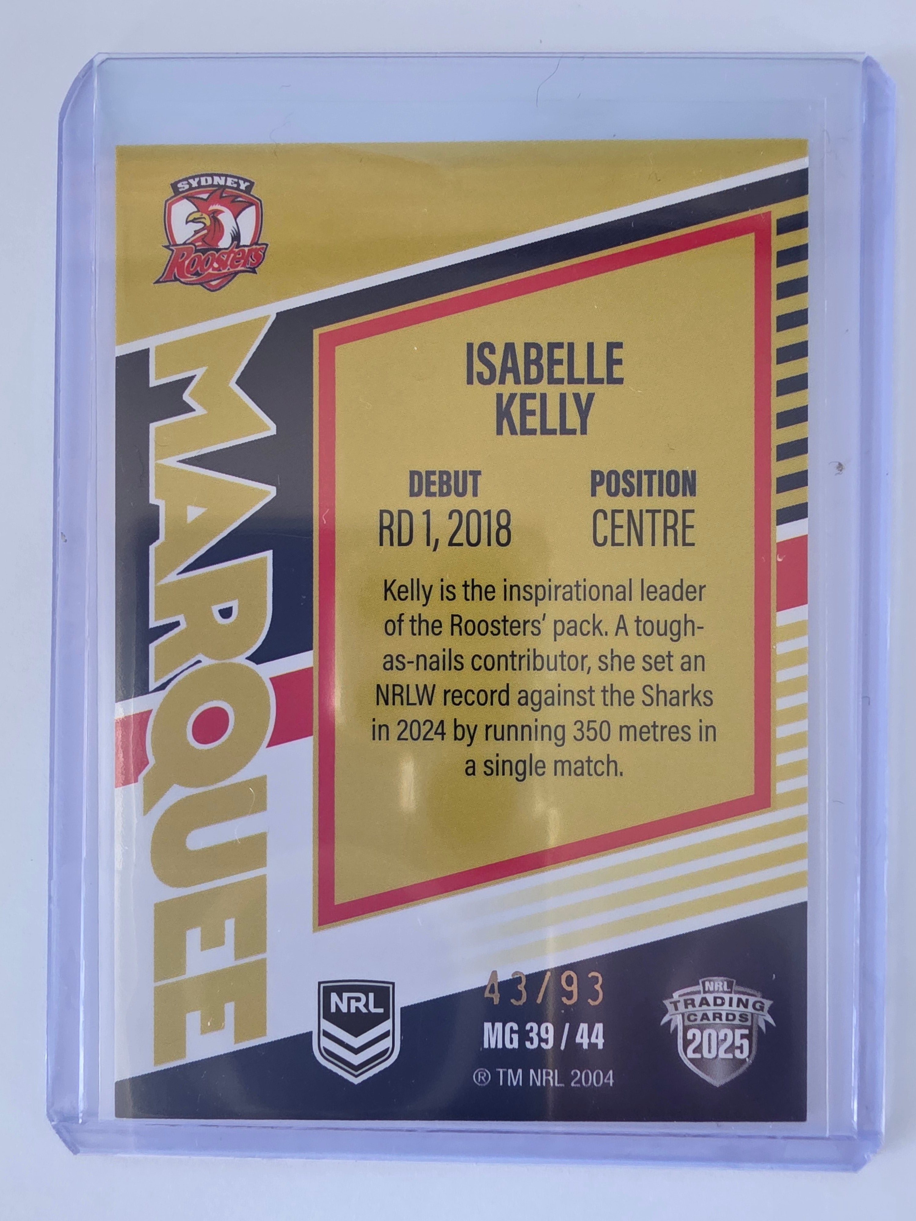 NRL 2025 Elite | Marquee Gold | #MG39 | Isabelle Kelly | #43/93 | Roosters