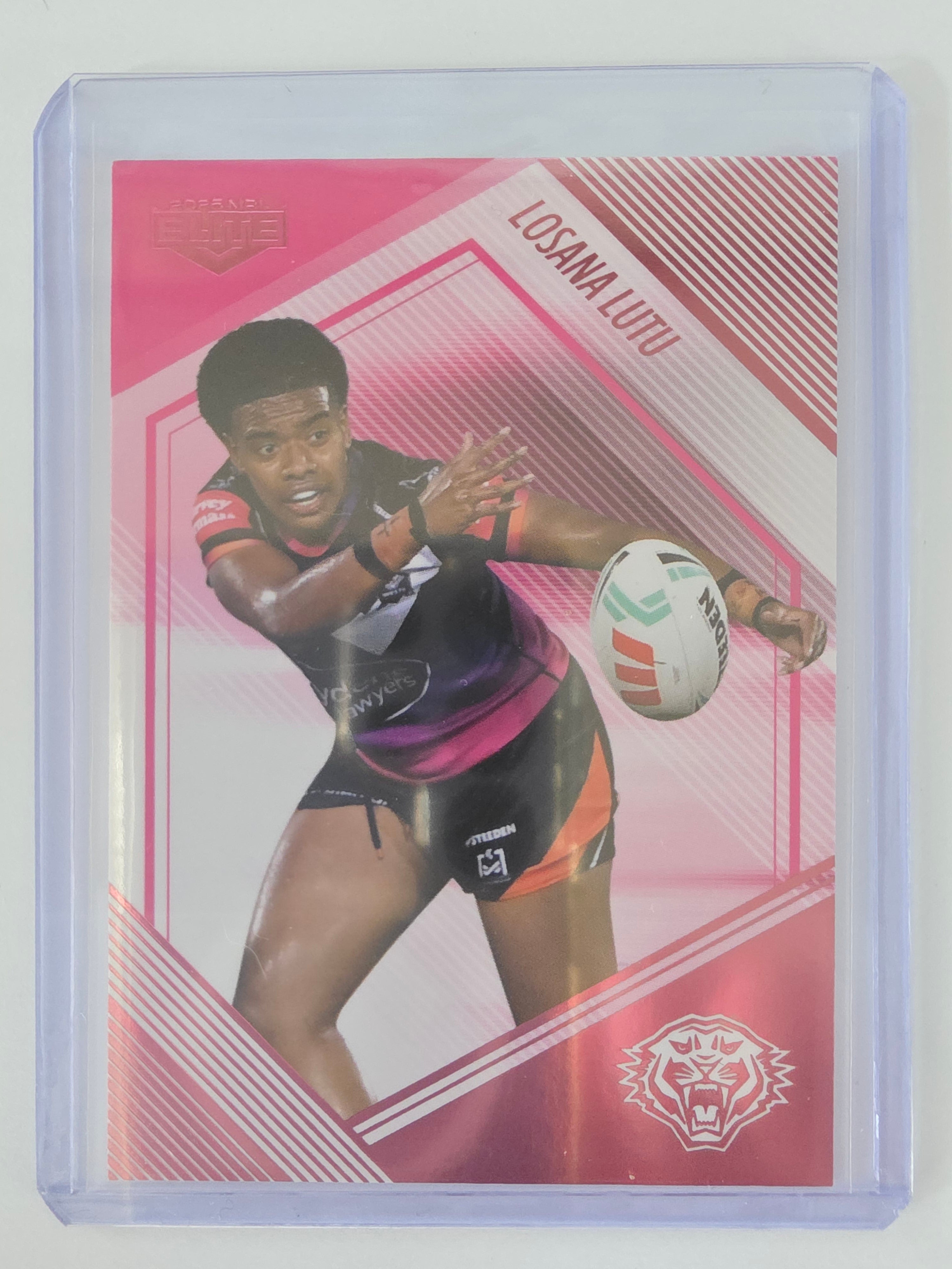 NRL 2025 Elite | Mojo Pink Diamond | #PD57 | Losana Lutu | #31/68 | Tigers