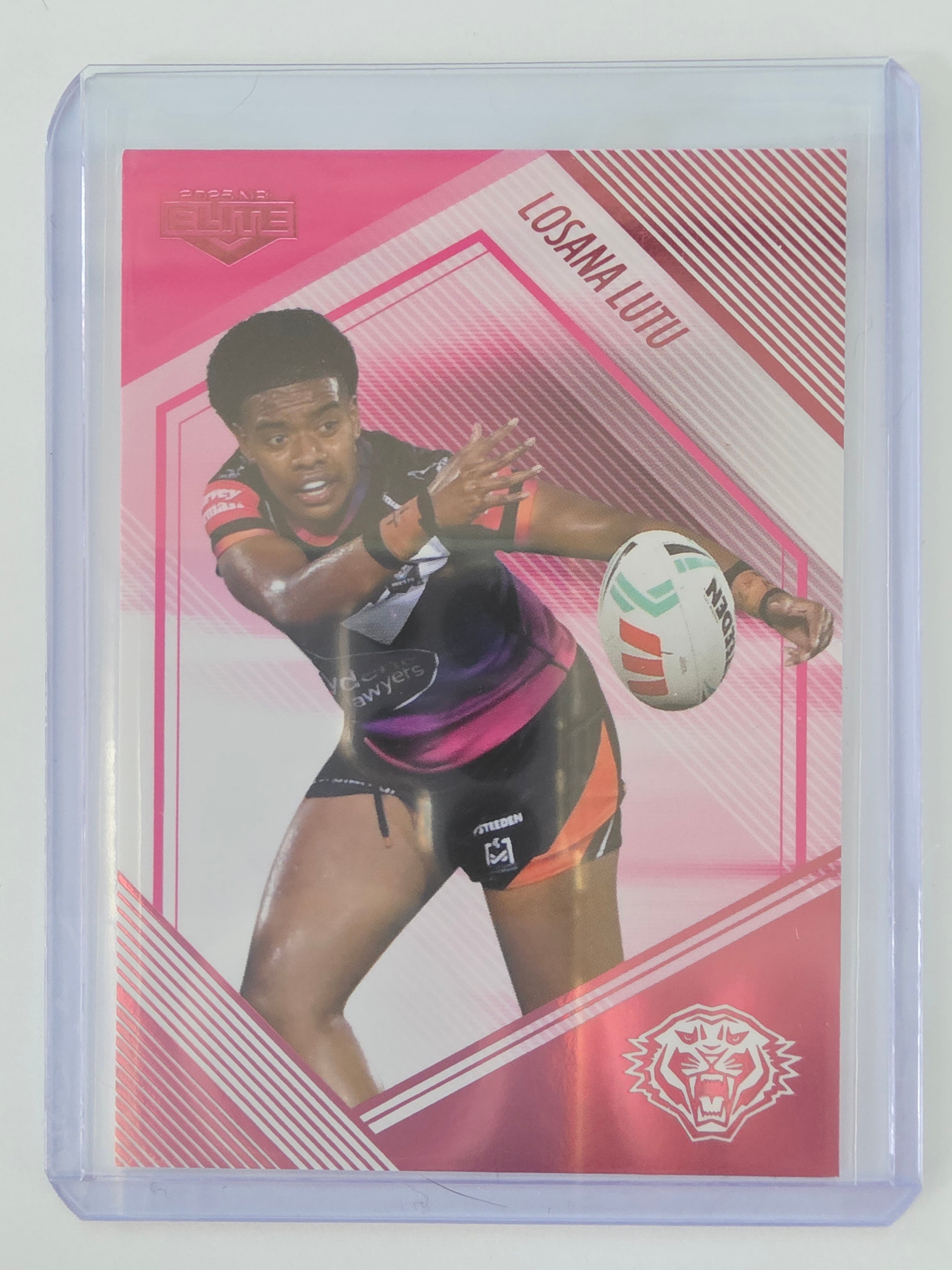NRL 2025 Elite | Mojo Pink Diamond | #PD57 | Losana Lutu | #45/68 | Tigers